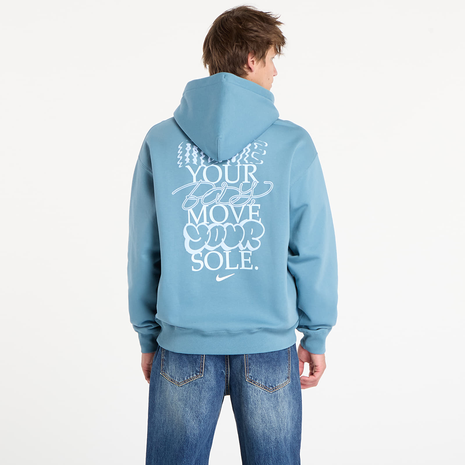 Мъжки суичъри Nike Solo Swoosh Men's Fleece Hoodie Smokey Blue