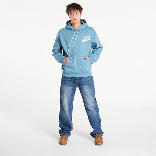 nike just do it washed hoodie in blue