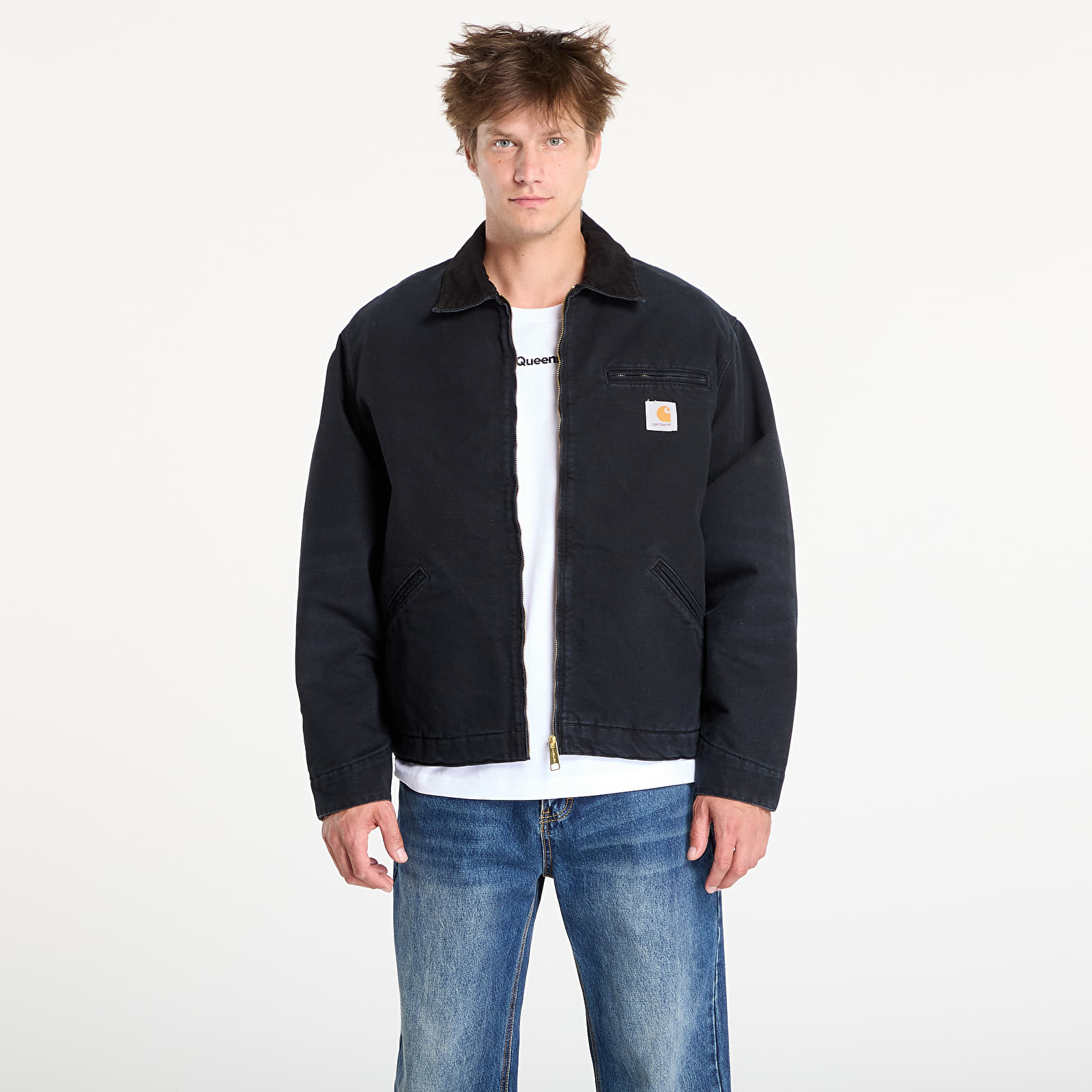 Якета Carhartt WIP OG Detroit Jacket Black/ Black Stone Canvas
