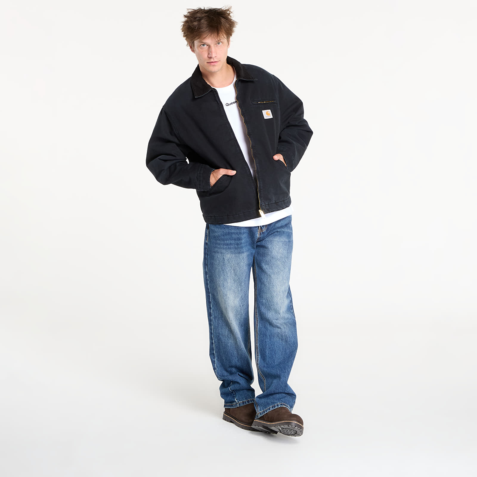 Якета Carhartt WIP OG Detroit Jacket Black/ Black Stone Canvas