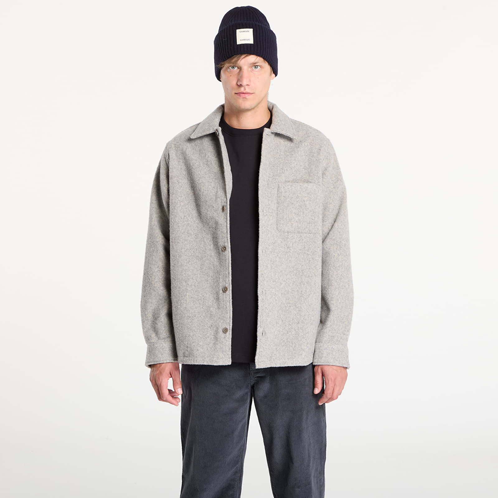 Якета Samsøe Samsøe Sadamon Jj Overshirt Elephant Skin
