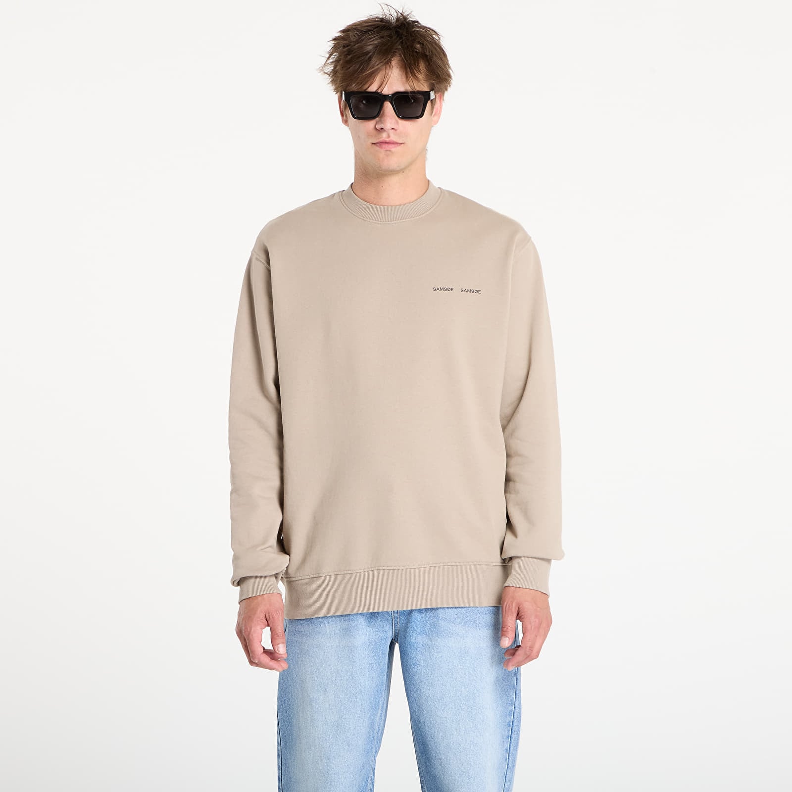 Суитшърт Samsøe Samsøe Norsbro Crew Neck Elephant Skin XL