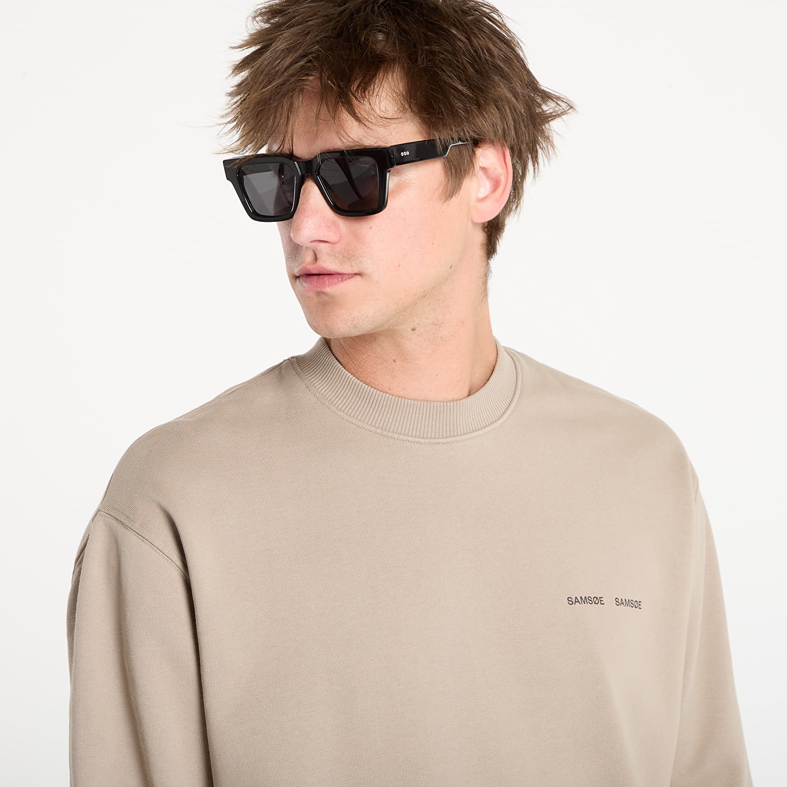 Суичърти Samsøe Samsøe Norsbro Crew Neck Elephant Skin