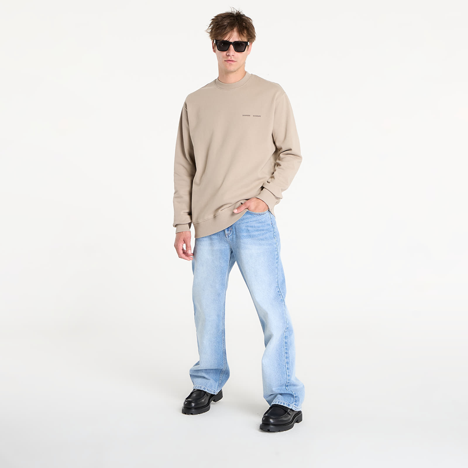 Суичърти Samsøe Samsøe Norsbro Crew Neck Elephant Skin