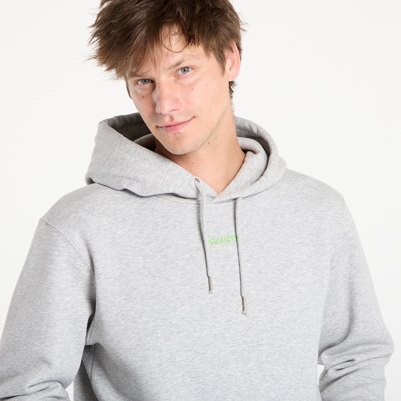 Sweatshirts Queens Basic Hoodie melange šedá