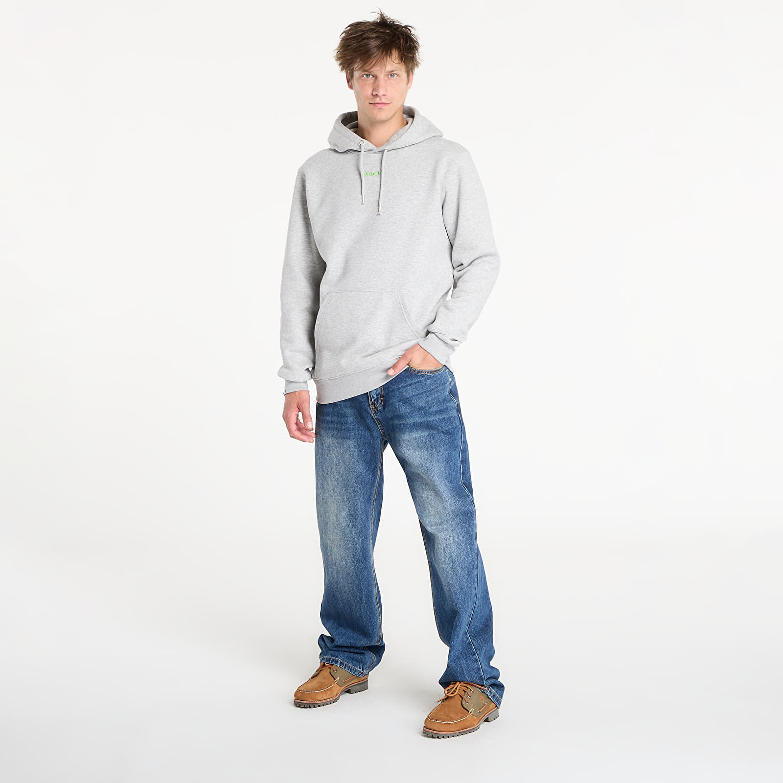 Sweatshirts Queens Basic Hoodie melange šedá