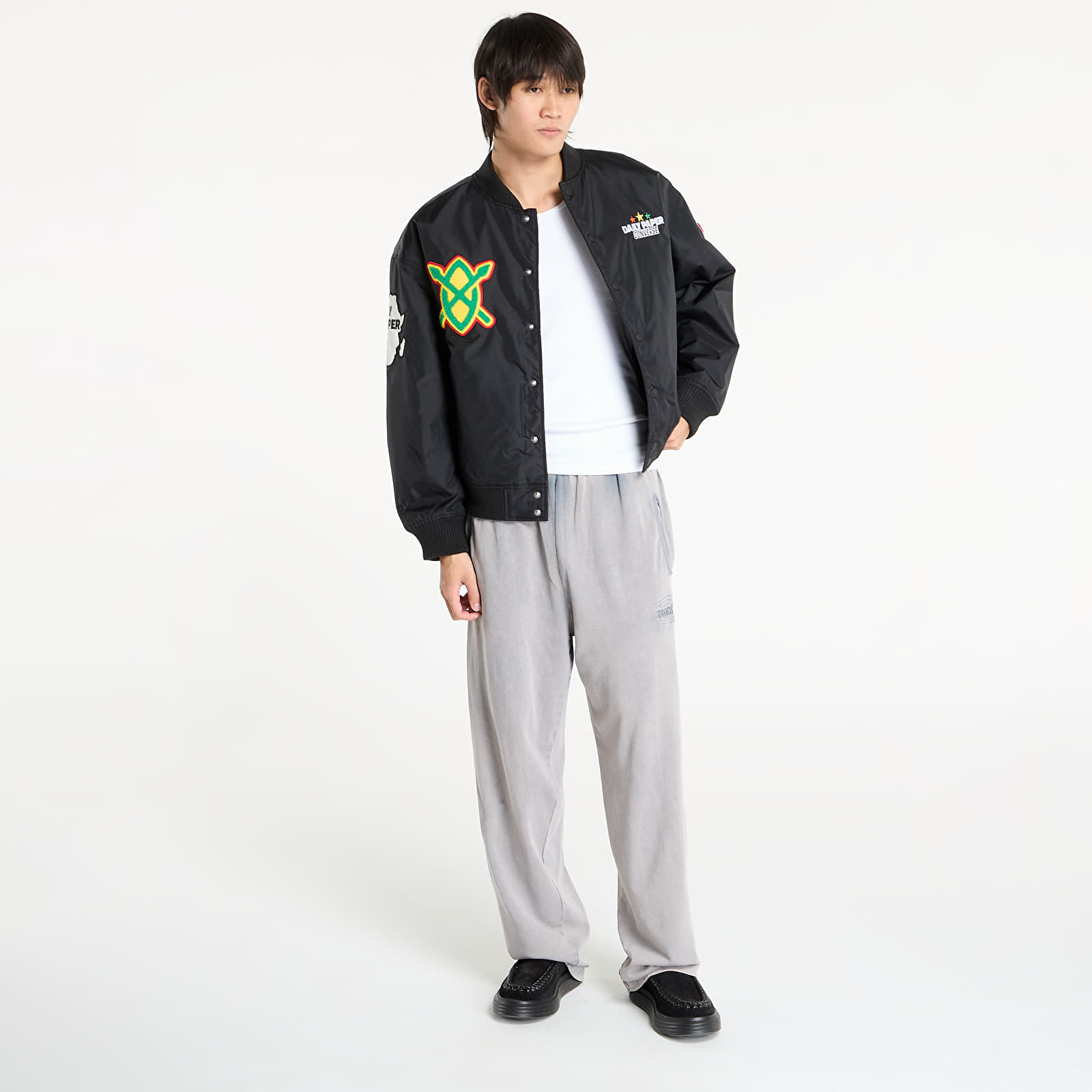 Bombardeiros para homem Converse x Daily Paper Stadium Jacket Black