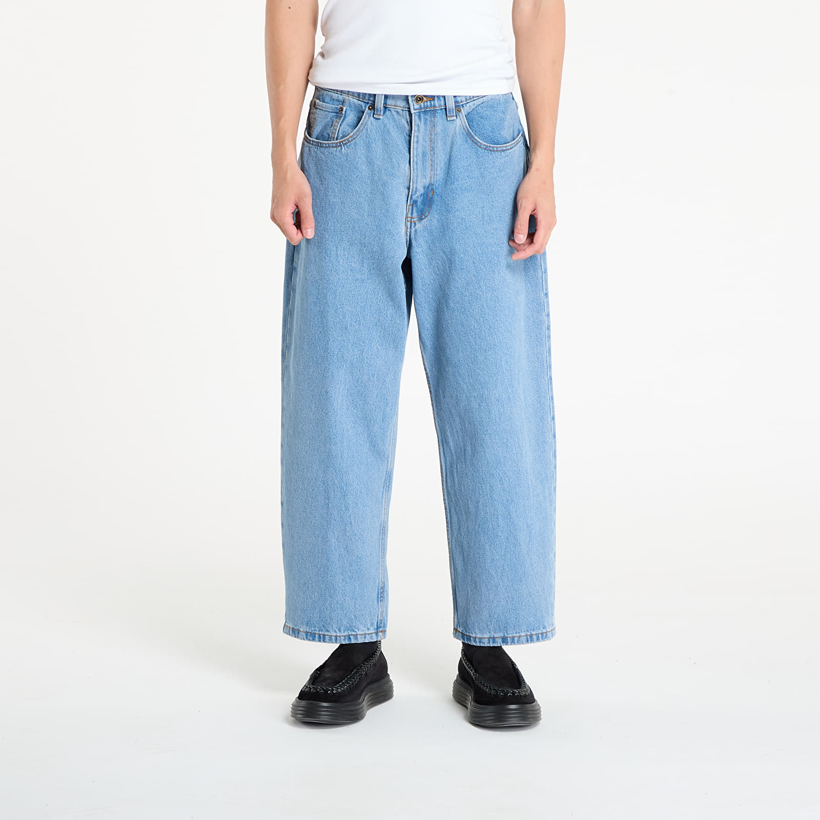 Calças de homem Vans Check-5 Baggy Denim Pant Stone Wash/ Blue