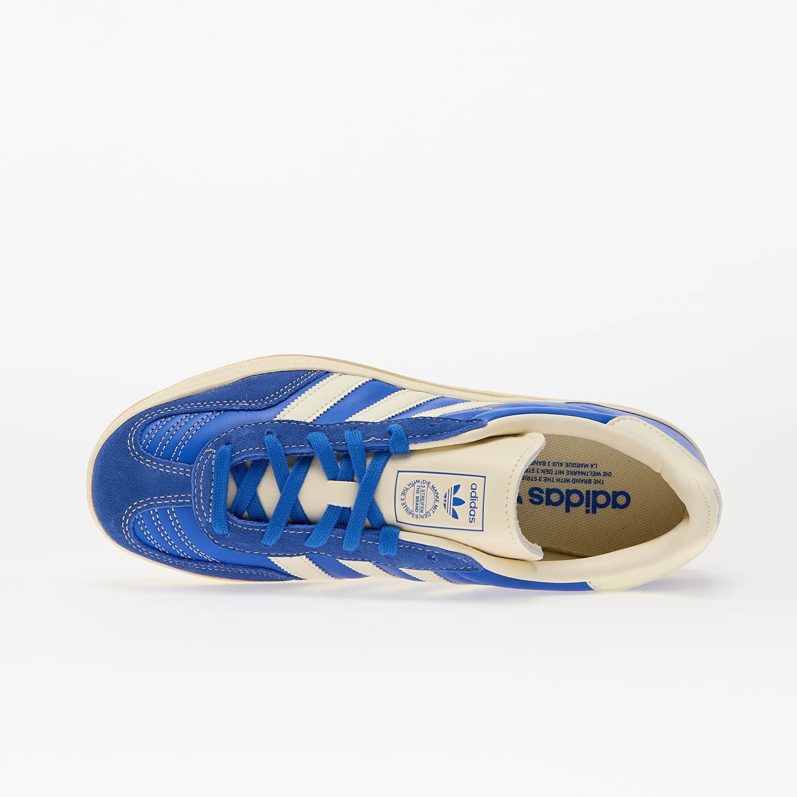 Ανδρικά παπούτσια adidas Gazelle Indoor Blue/ Crew White/ Gold Metallic