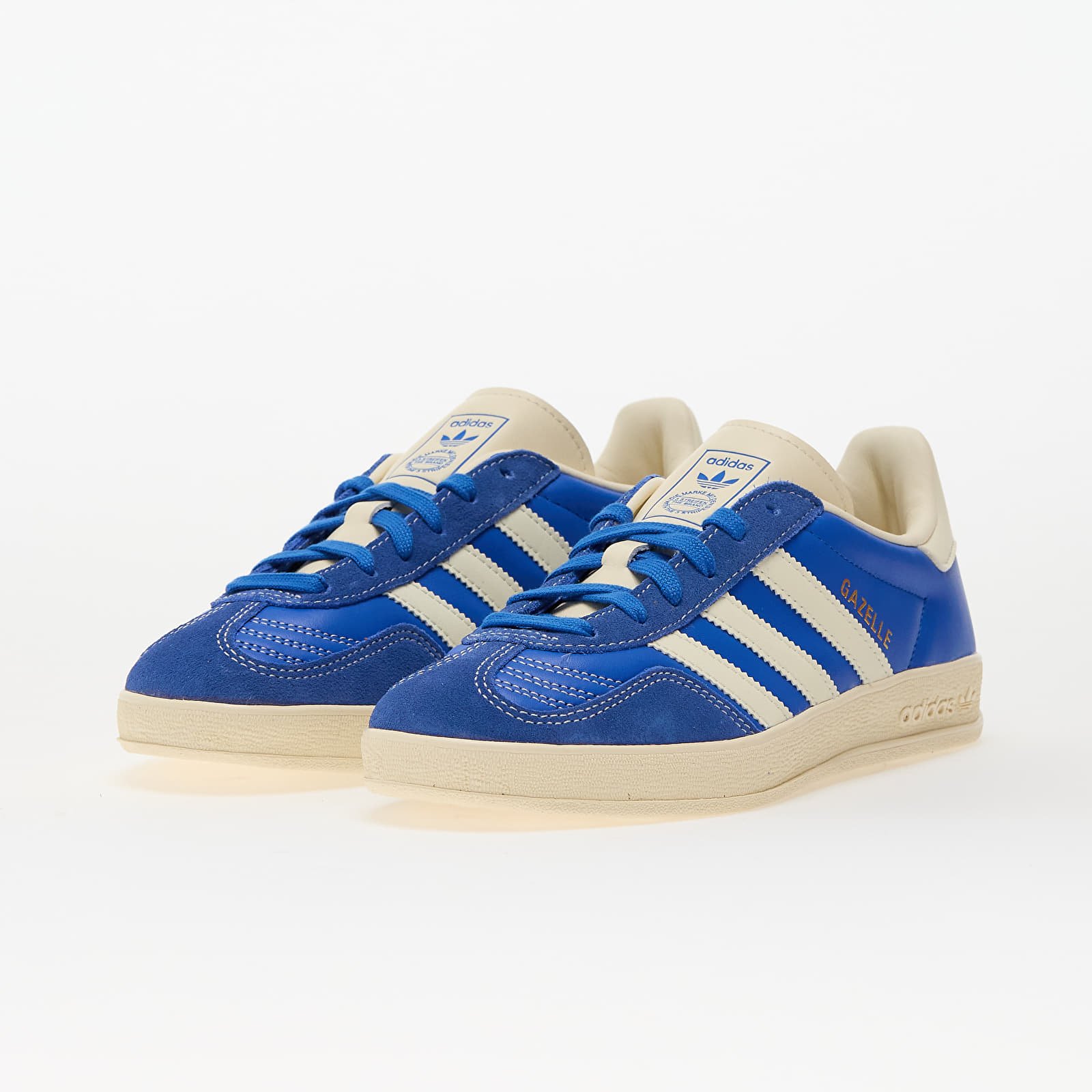 Ανδρικά παπούτσια adidas Gazelle Indoor Blue/ Crew White/ Gold Metallic