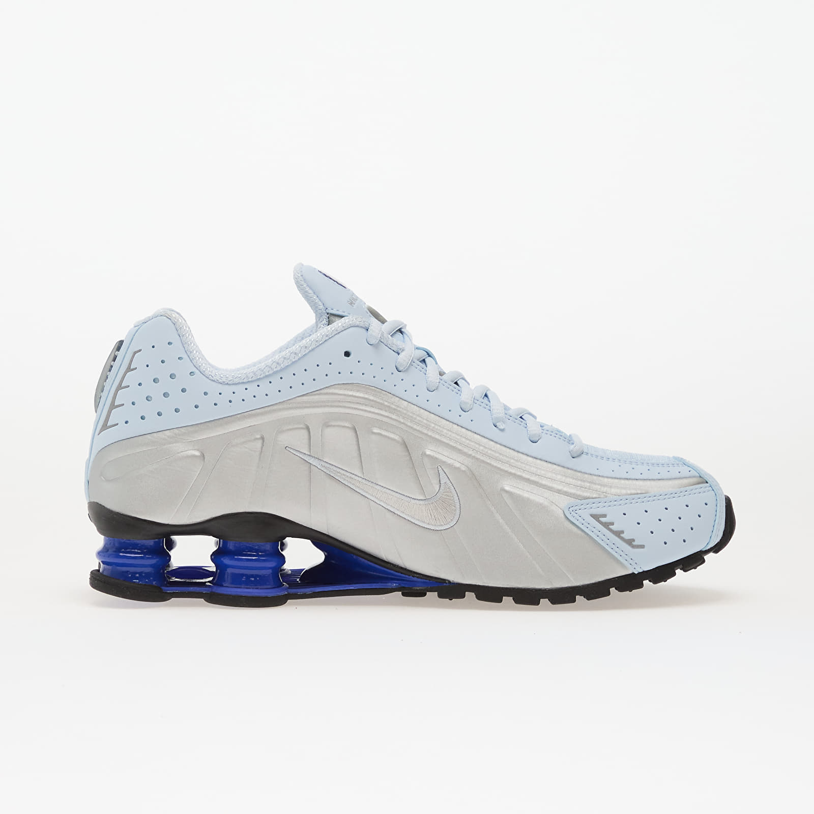 Ténis e sapatos de senhora Nike Shox R4 Blue Tint/ Mtlc Silver-Racer Blue-Mtlc Silver-Black