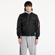 Alpha Industries MA-1 D-Tec Hood Bomber Jacket Black