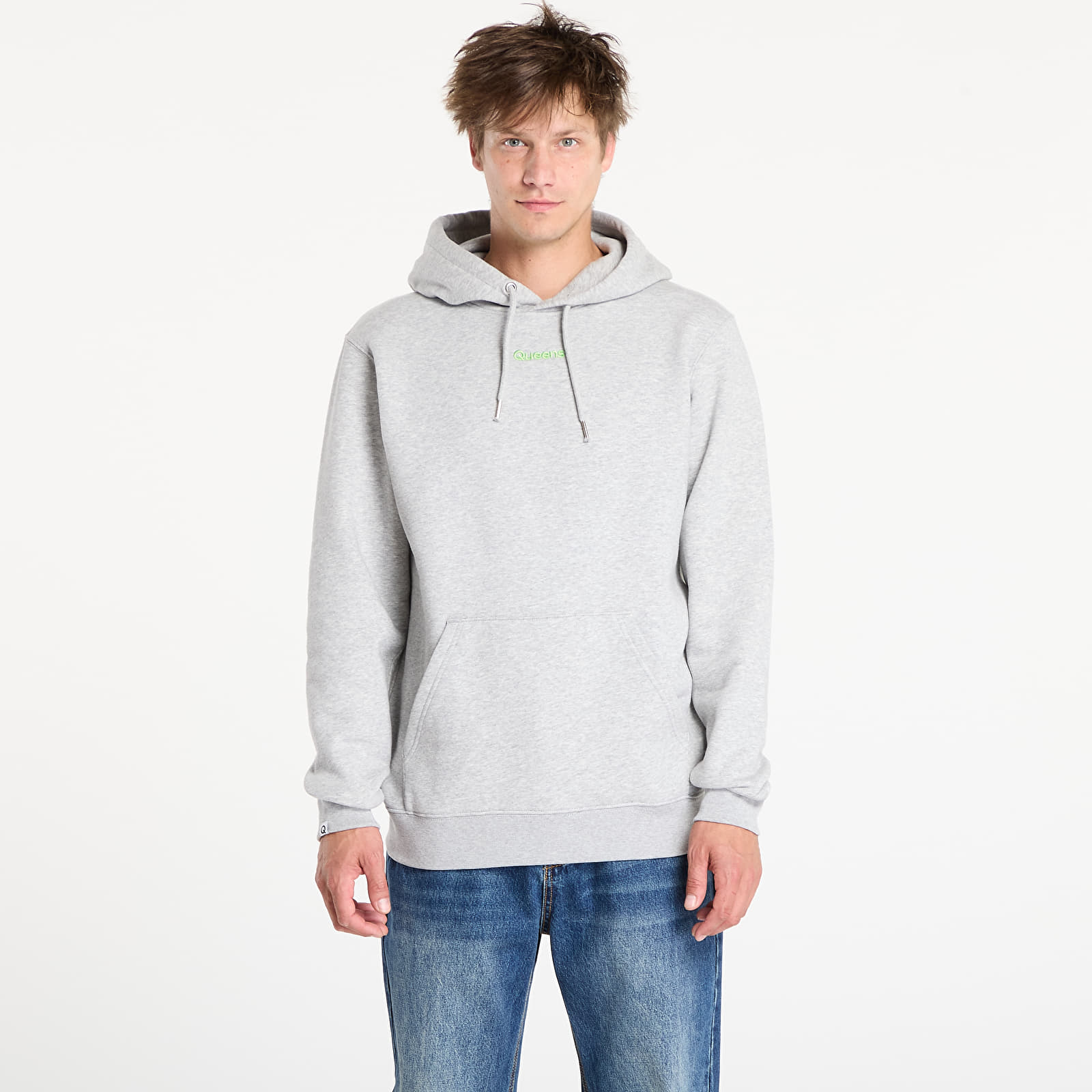 Sweatshirts Queens Basic Hoodie melange šedá