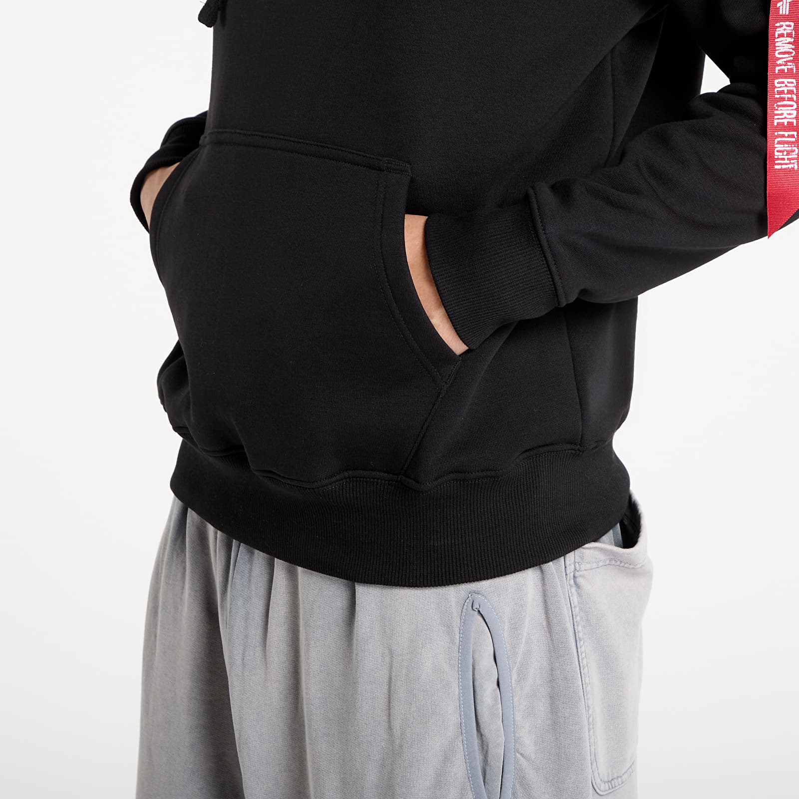 Camisolas de homem Alpha Industries Alpha Label Hoodie Black