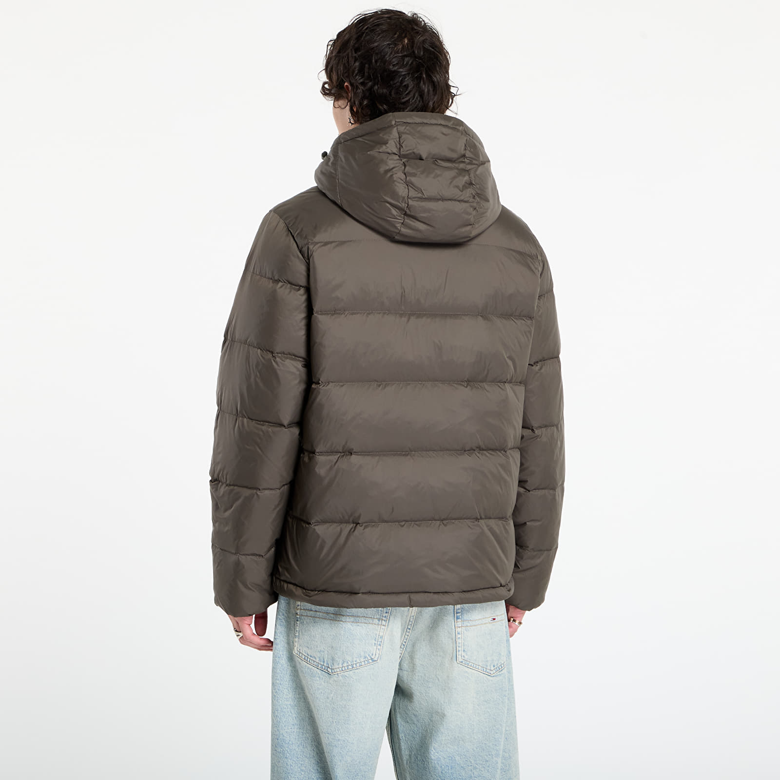 Мъжки пухени якета Calvin Klein Jeans Ls Nylon Zip Off Hooded Jacket Grey