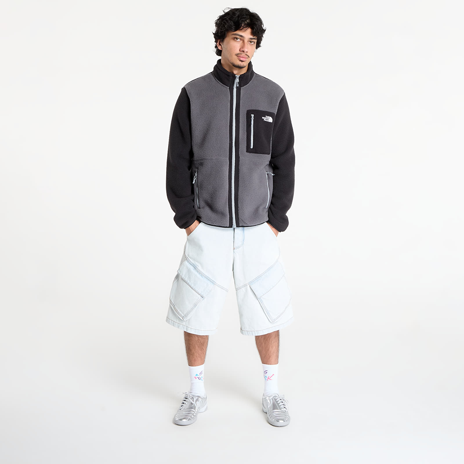 Men's sweatshirts The North Face M Yumiori Full Zip Anthracite Grey/ TNF Black
