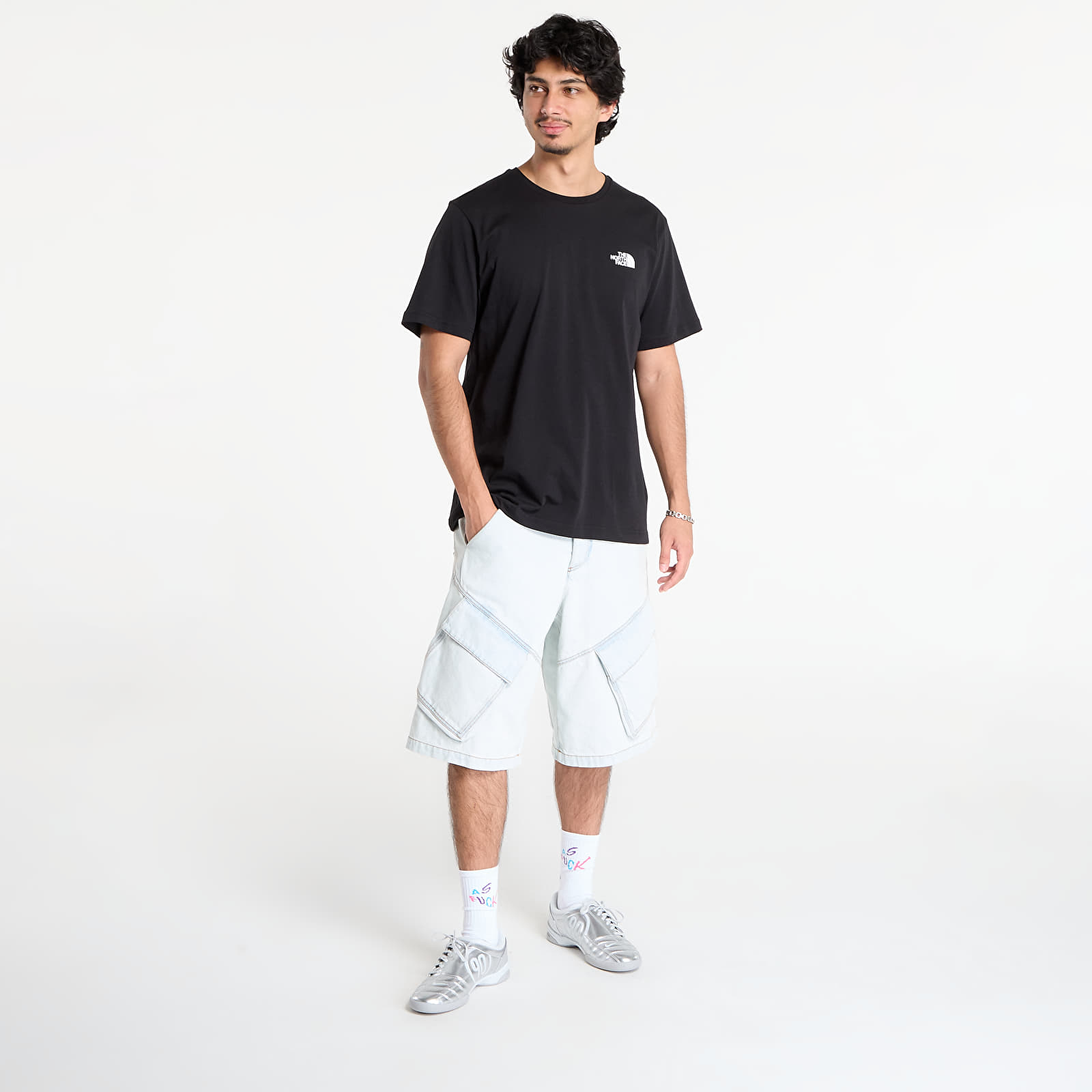 Ανδρικά μπλουζάκια The North Face M Vertical Logo Ss Tee TNF Black