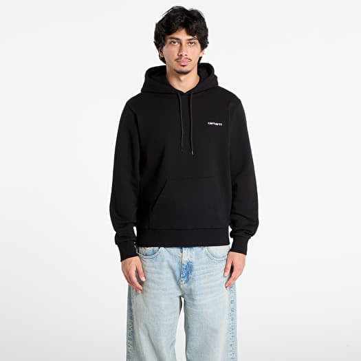 Sweatshirt Carhartt WIP Hooded Script Embroidery Sweat UNISEX Black/ White