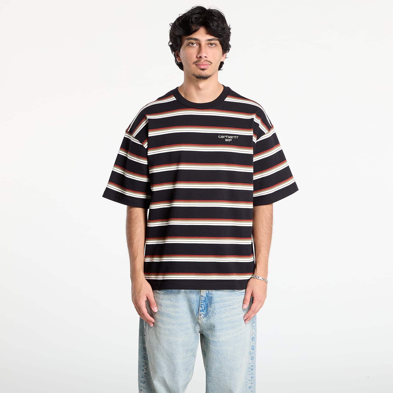 Men's T-shirts Carhartt WIP S/S Holm T-Shirt UNISEX Holm Stripe/ Black