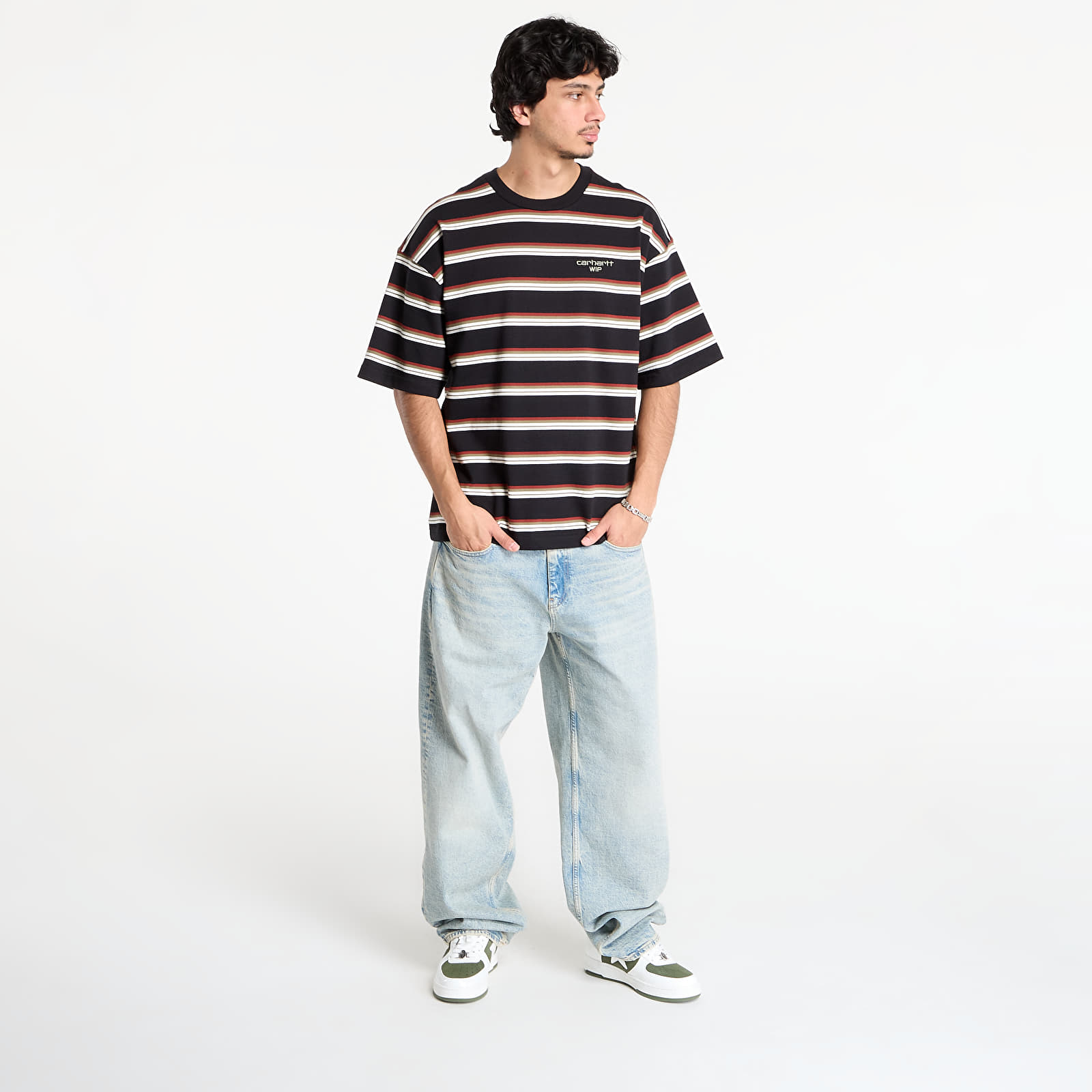 Men's T-shirts Carhartt WIP S/S Holm T-Shirt UNISEX Holm Stripe/ Black