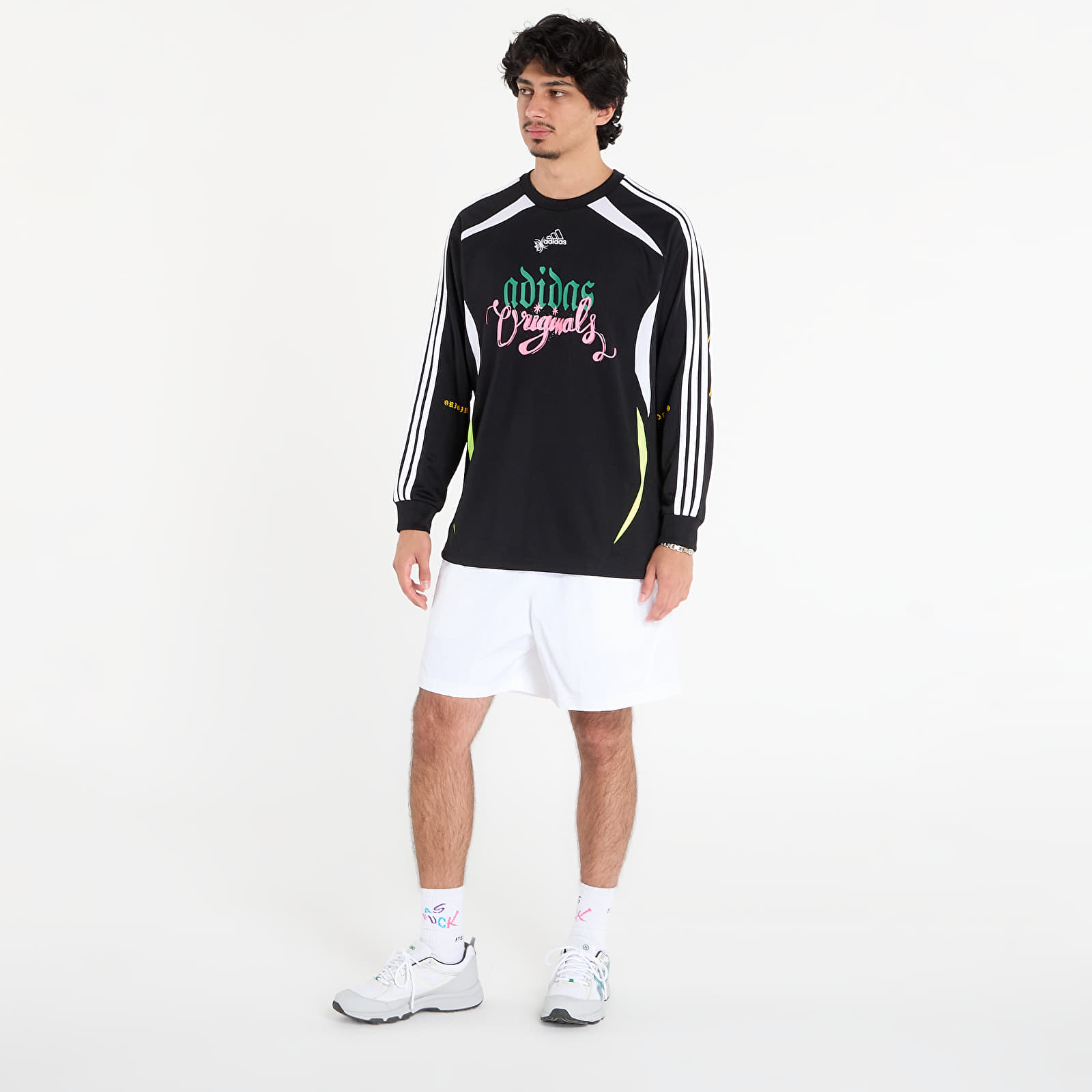 Men's T-shirts adidas Spiders Goalkeeper Loose Long-sleeve Top White