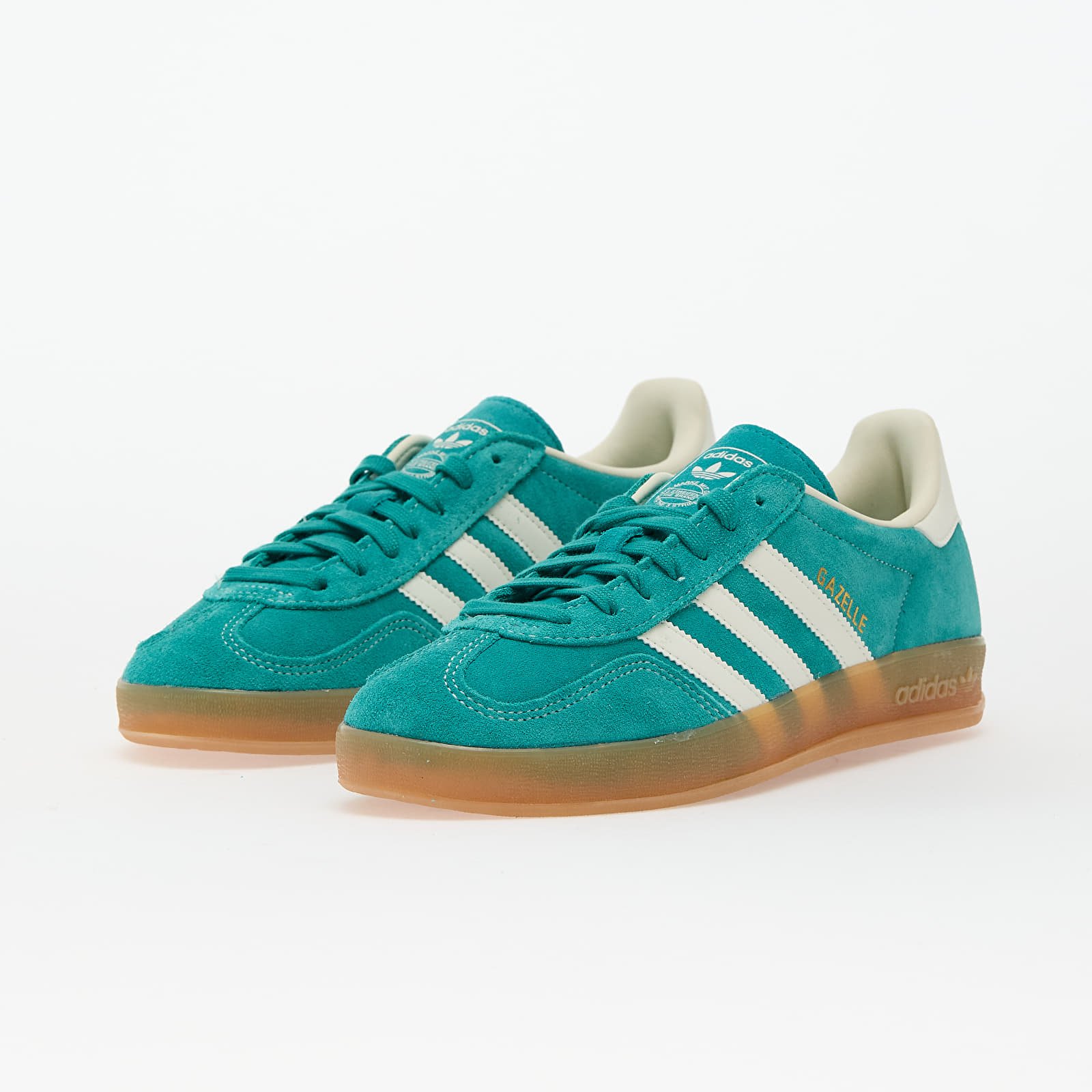 Men's sneakers and shoes adidas Gazelle Indoor Pure Teal/ Off White/ Gold Metallic
