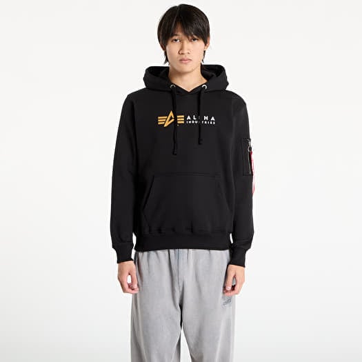 Sweatshirt Alpha Industries Alpha Label Hoodie Black