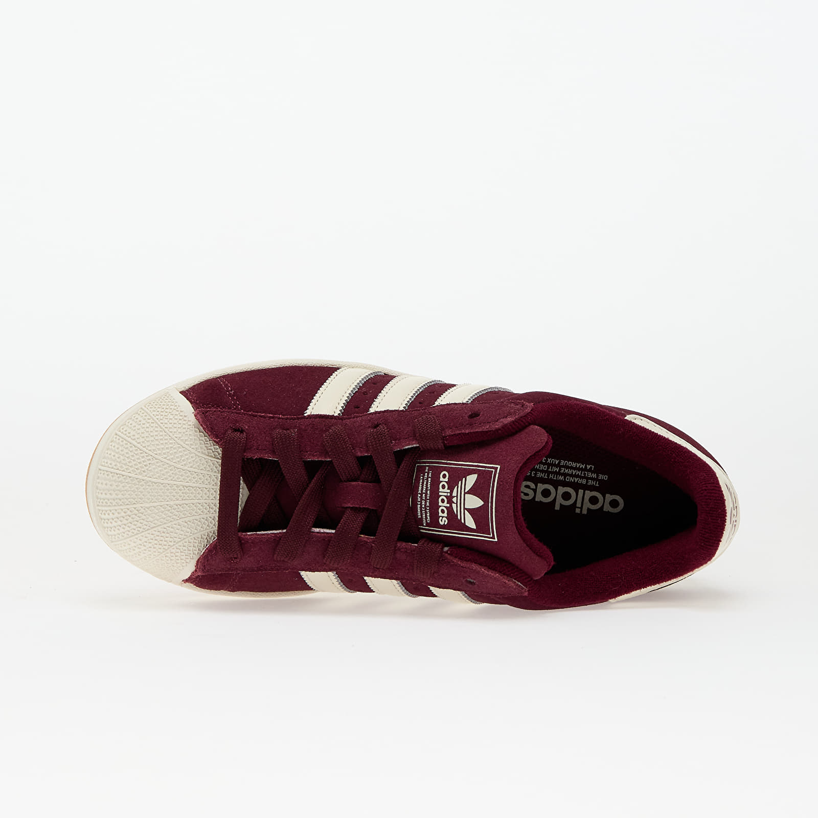 Women's sneakers and shoes adidas Superstar II W Maroon/ Off White/ Off White