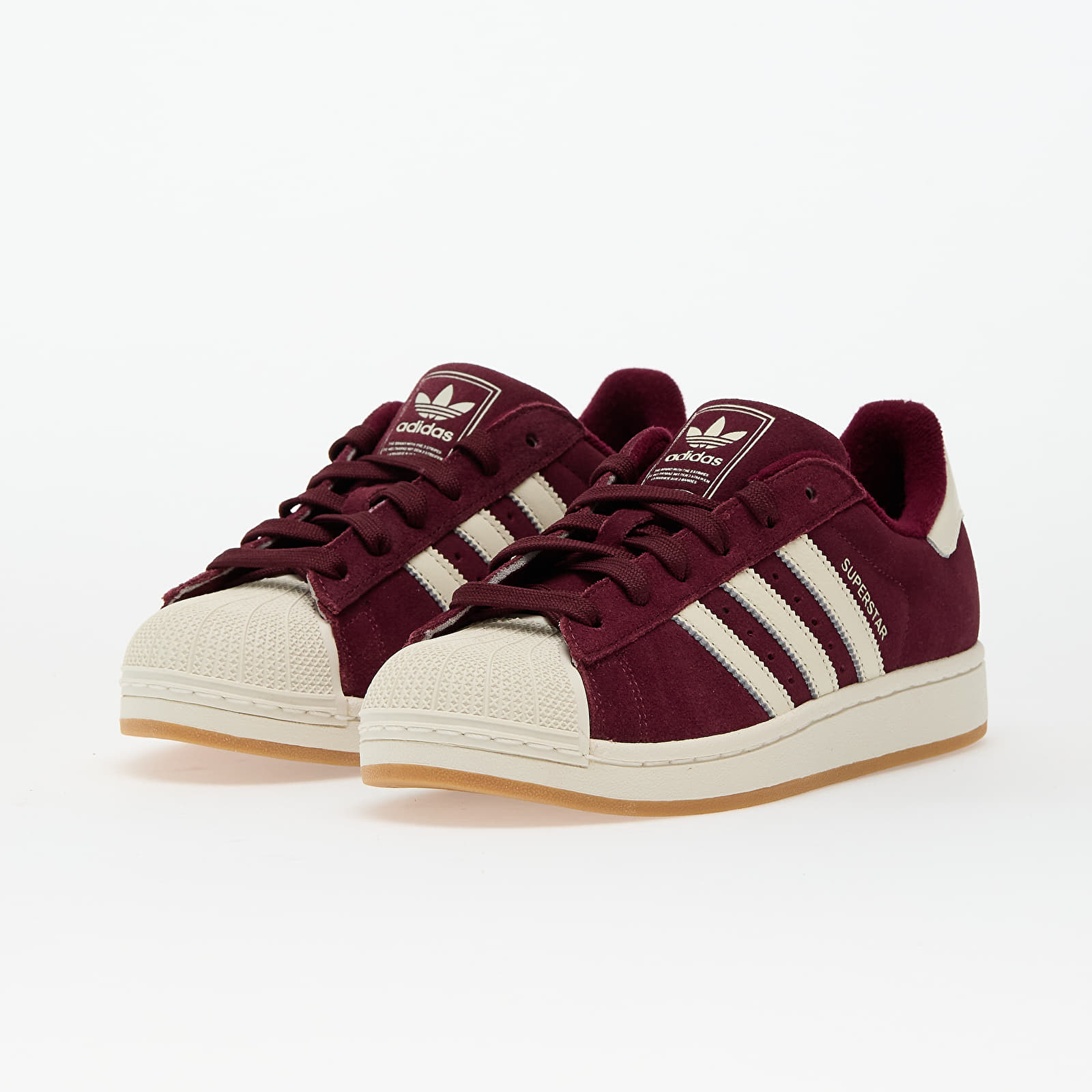 Women's sneakers and shoes adidas Superstar II W Maroon/ Off White/ Off White