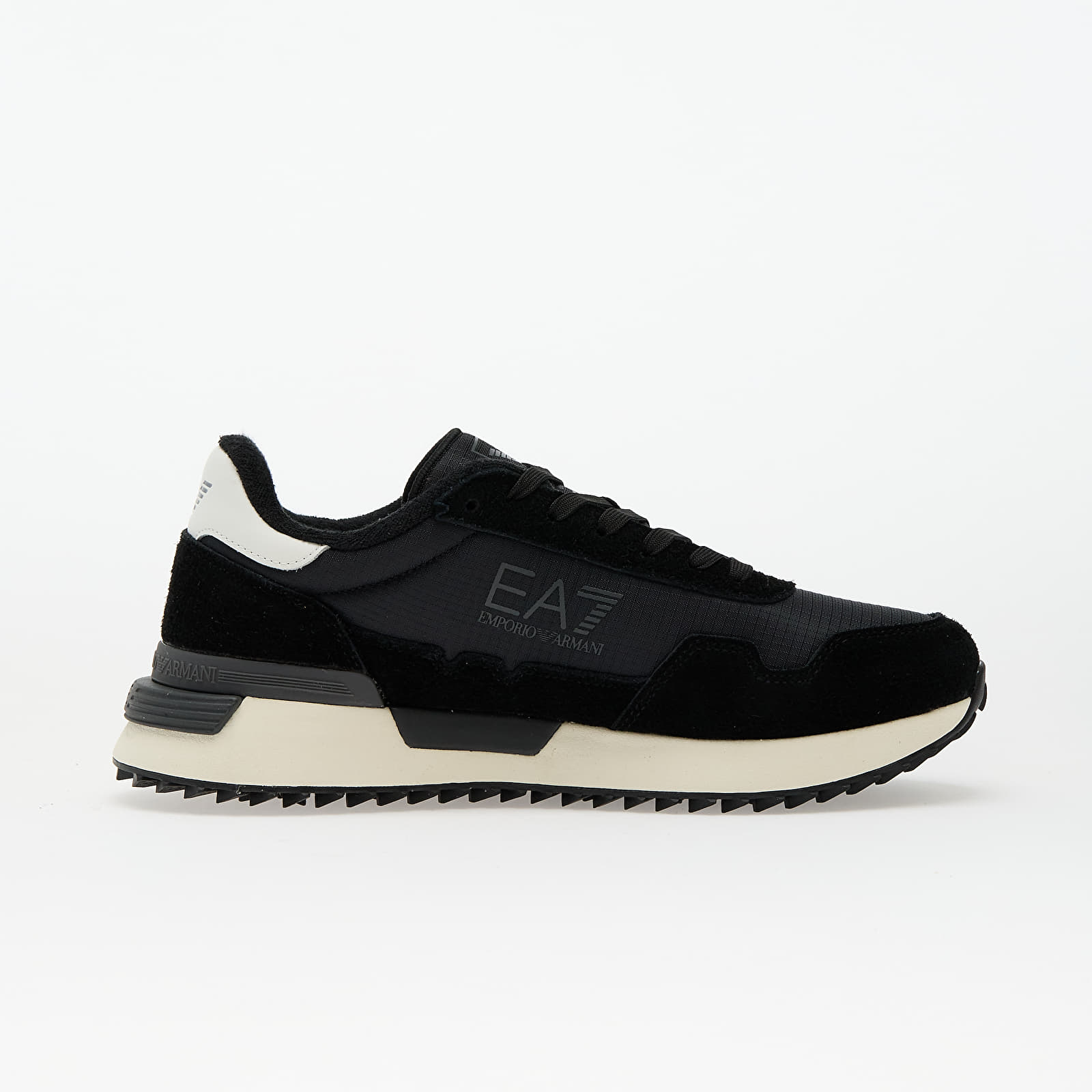 Vīriešu čības un apavi EA7 Emporio Armani Sneaker Vintage Running Nylon+ Black/ White