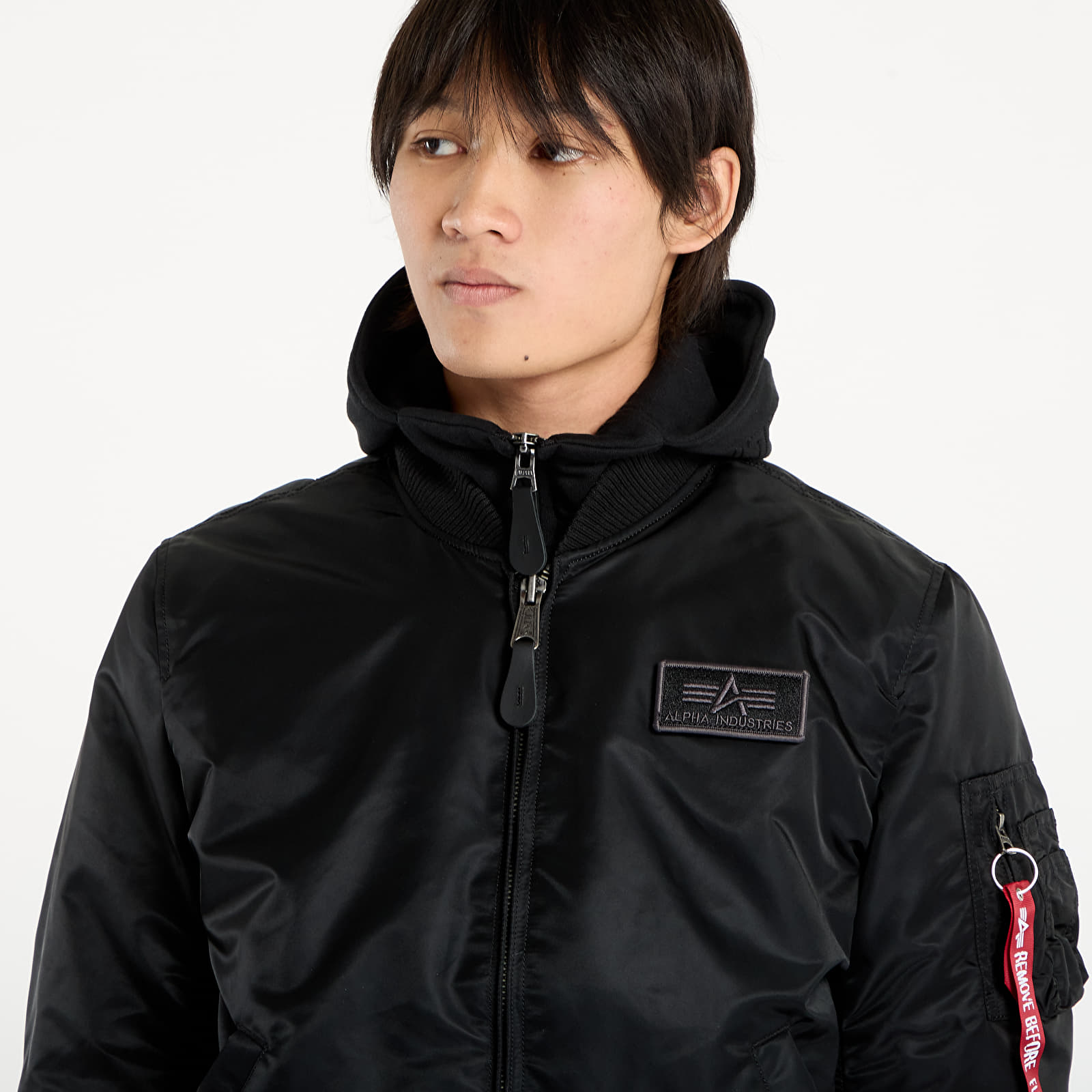 Ανδρικά bomber τζάκετ Alpha Industries MA-1 D-Tec Hood Bomber Jacket Black/ Black
