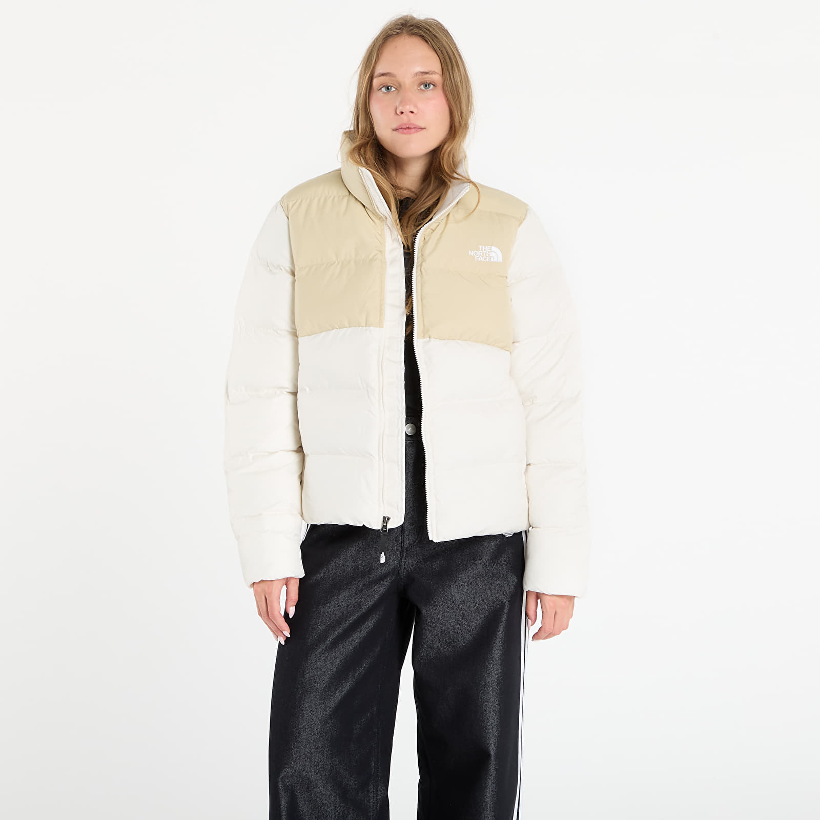 Γυναικεία down τζάκετ The North Face W Saikuru Jacket Gravel/ White Dune