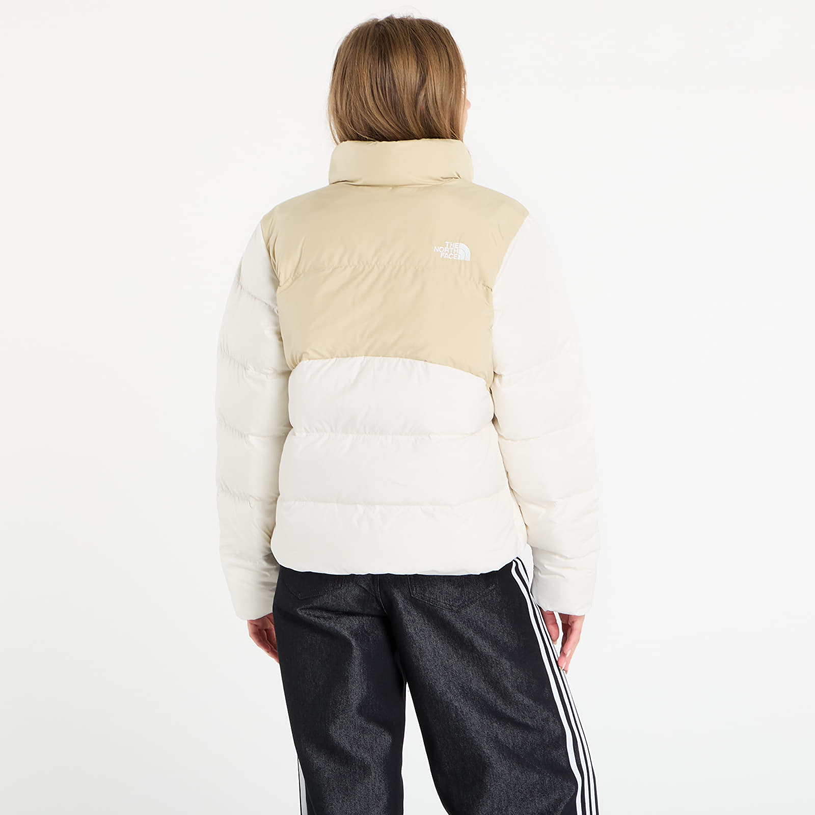Γυναικεία down τζάκετ The North Face W Saikuru Jacket Gravel/ White Dune
