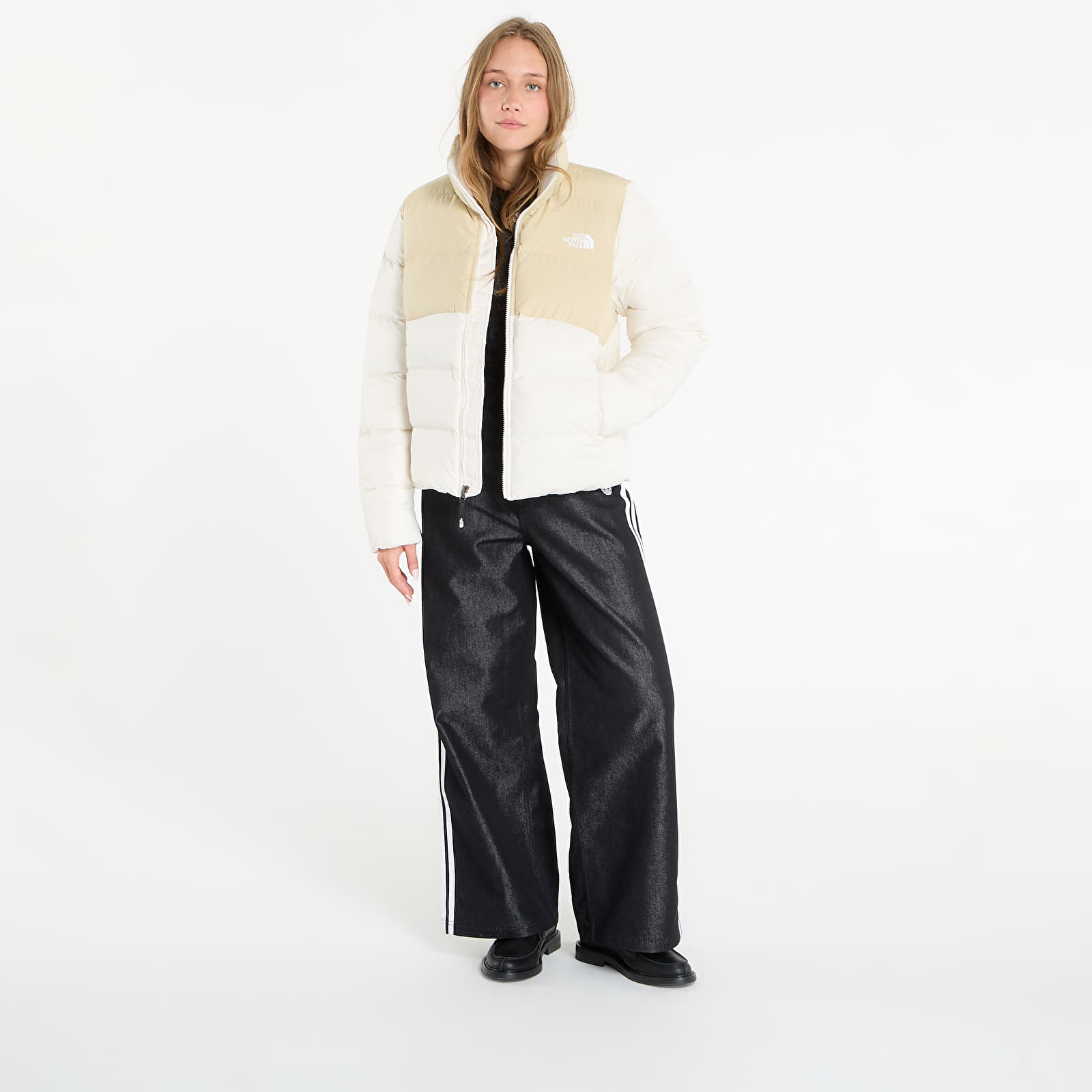 Γυναικεία down τζάκετ The North Face W Saikuru Jacket Gravel/ White Dune