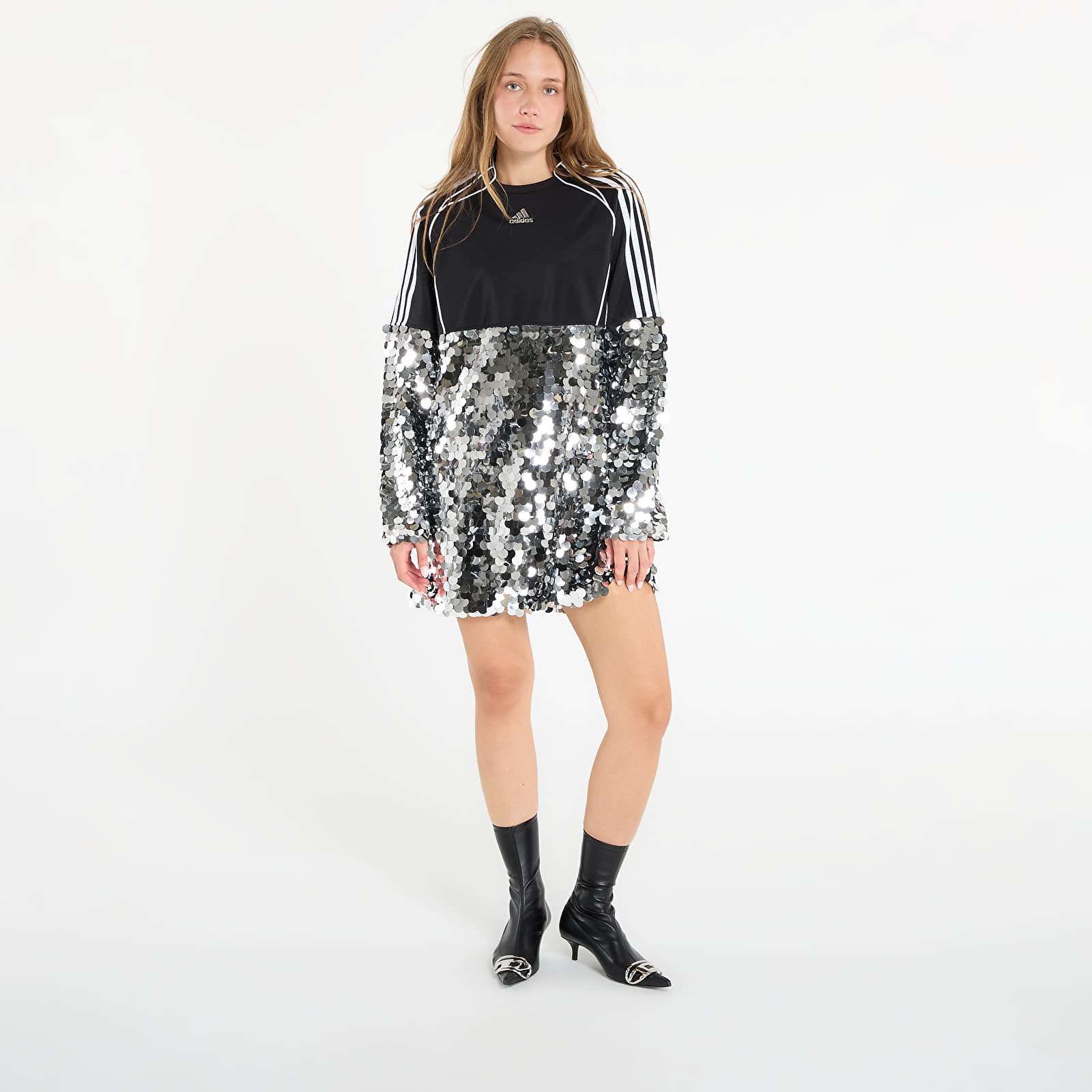 Women's dresses adidas Adilenium Season 4 Teamgeist Sequins Mini Dress Black