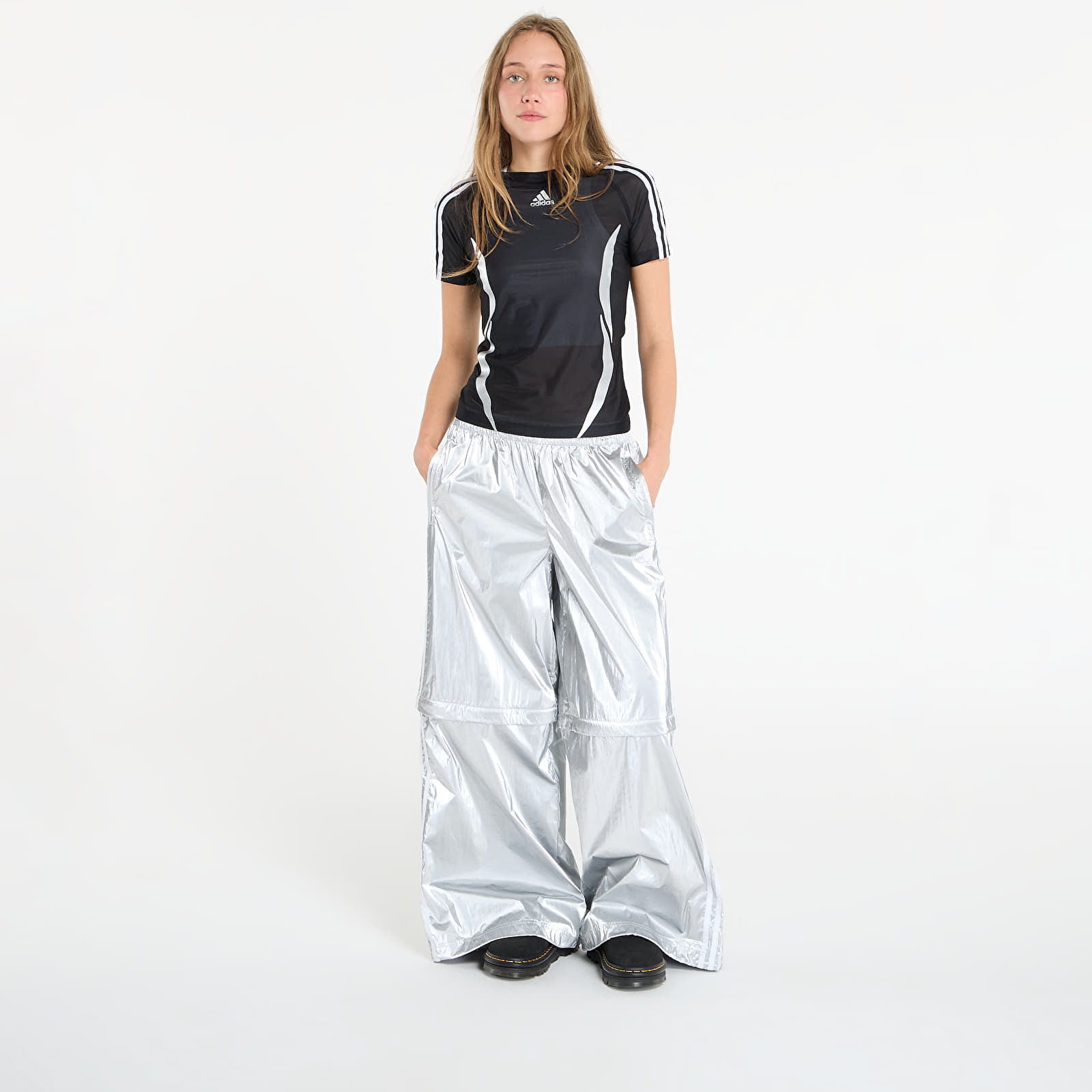 Women's Trousers adidas Adilenium Season 4 Teamgeist Oversized Silver Track Pants Silver Met.