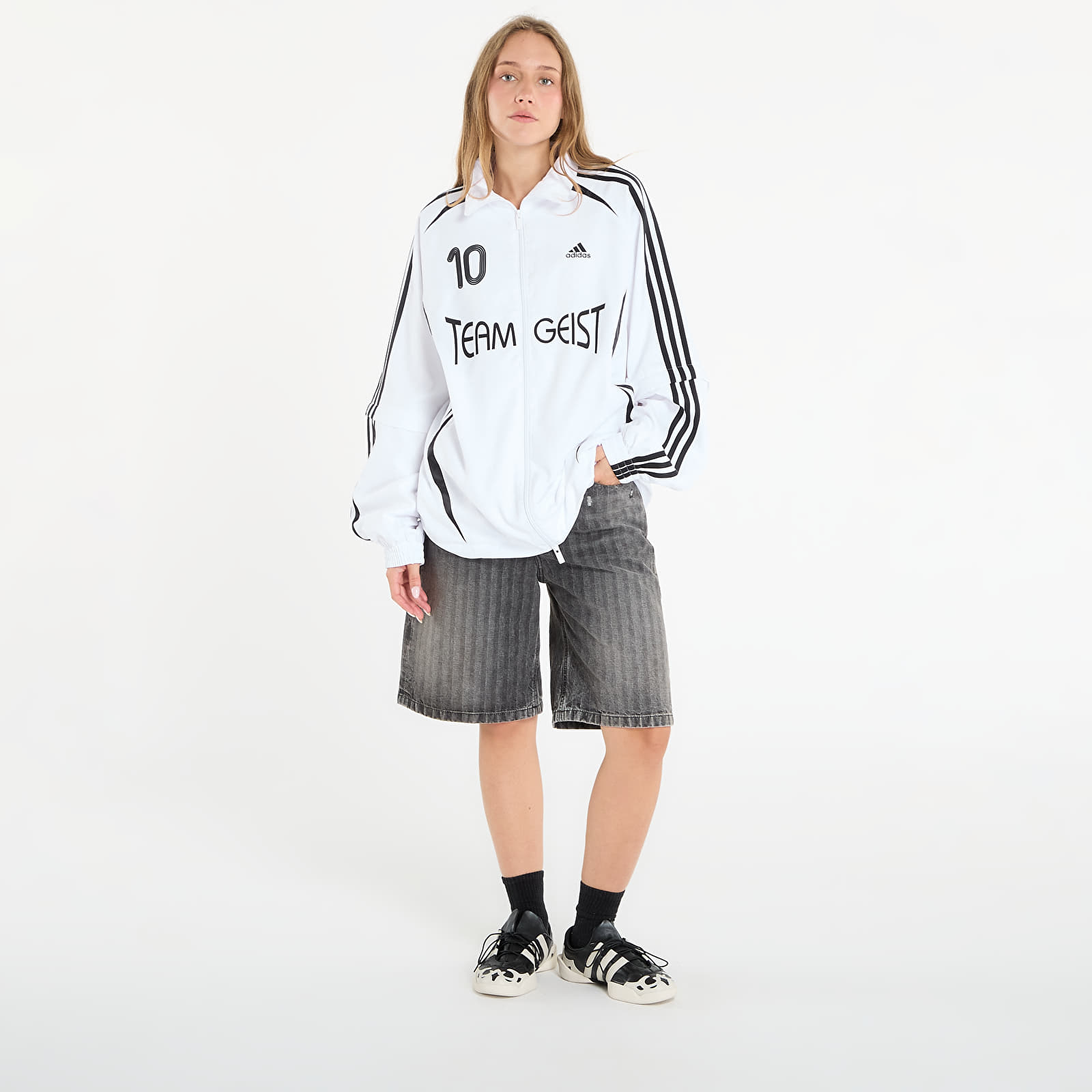 Γυναικεία σακάκια adidas Adilenium Season 4 Teamgeist Oversized Track Top White