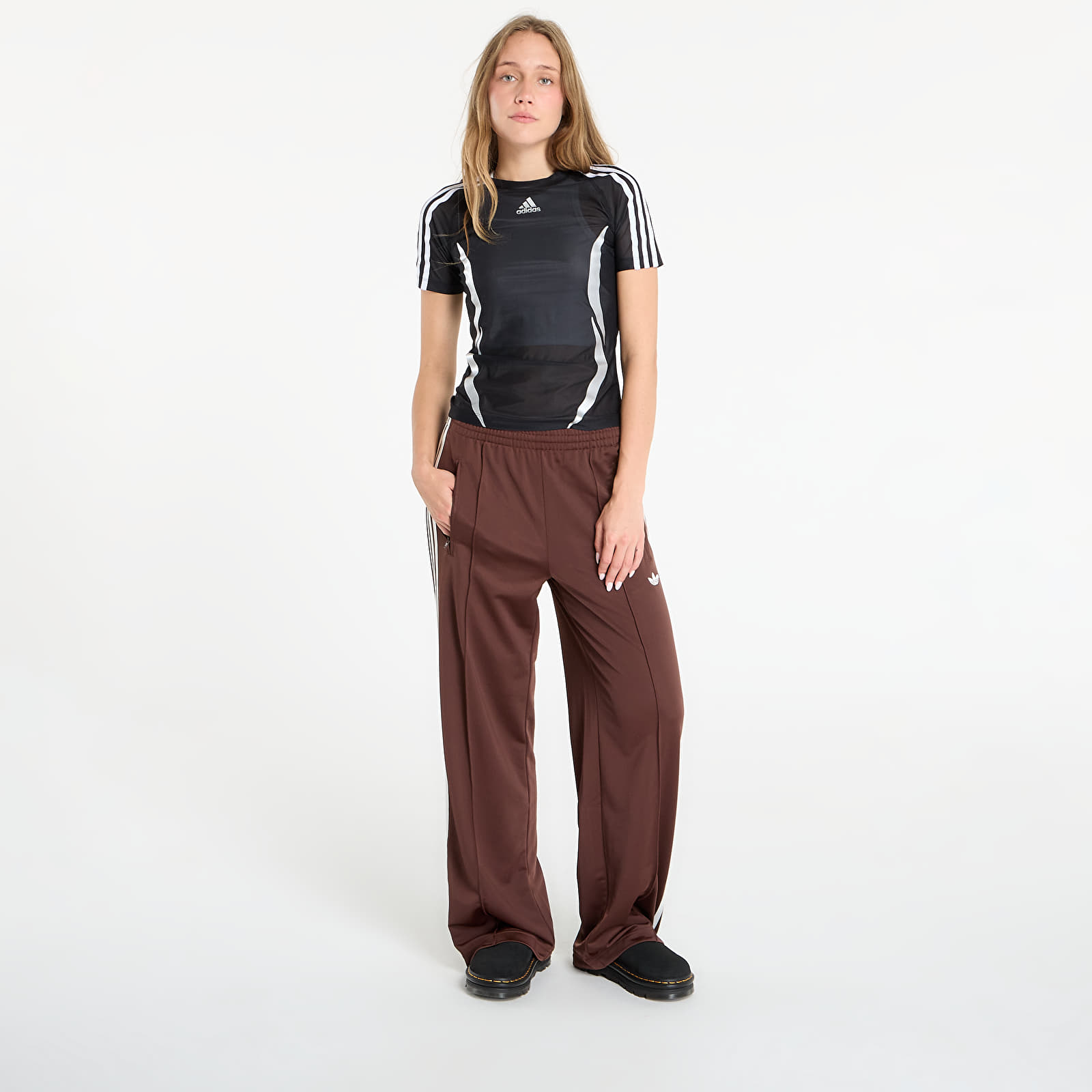 Women's Trousers adidas Adicolor Classic Firebird Loose Track Tracksuit Bottoms Auburn/ Bright Yellow