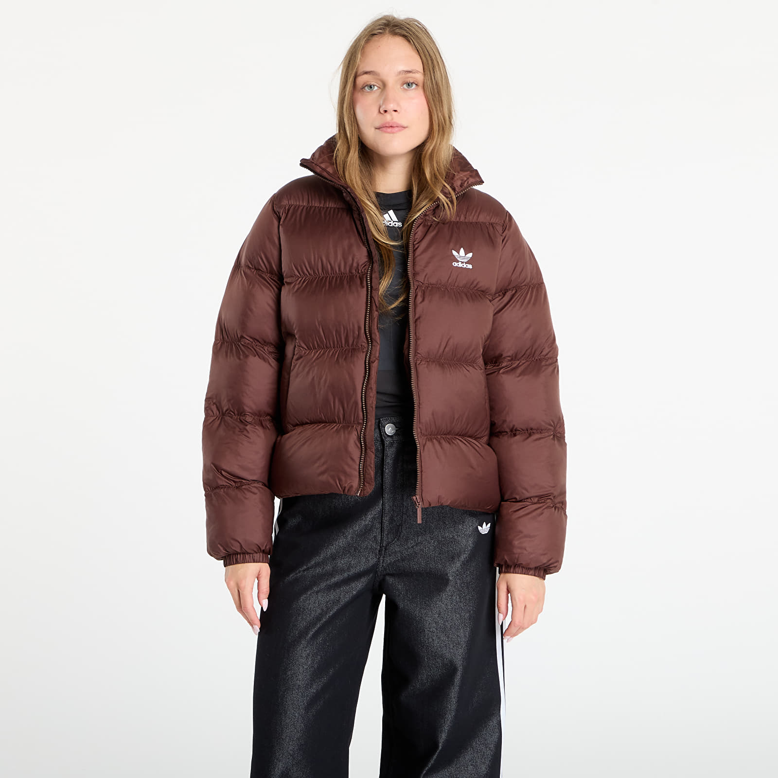 Women's Down Jackets adidas Adicolor Short Puffer Jacket Auburn