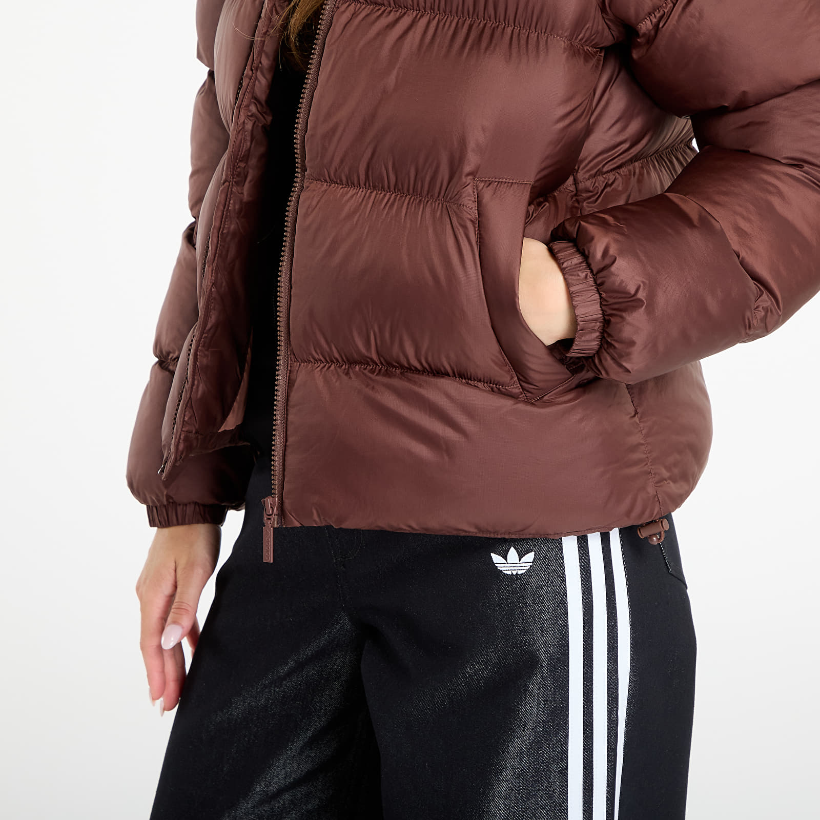 Women's Down Jackets adidas Adicolor Short Puffer Jacket Auburn