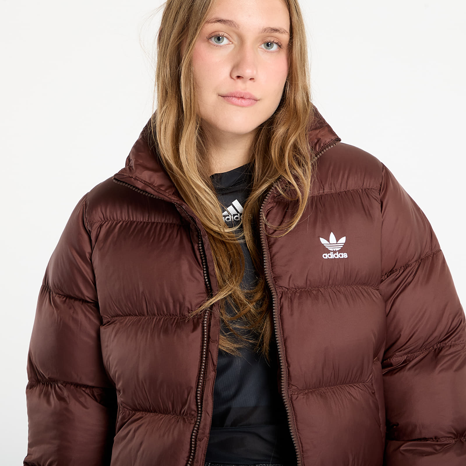 Women's Down Jackets adidas Adicolor Short Puffer Jacket Auburn
