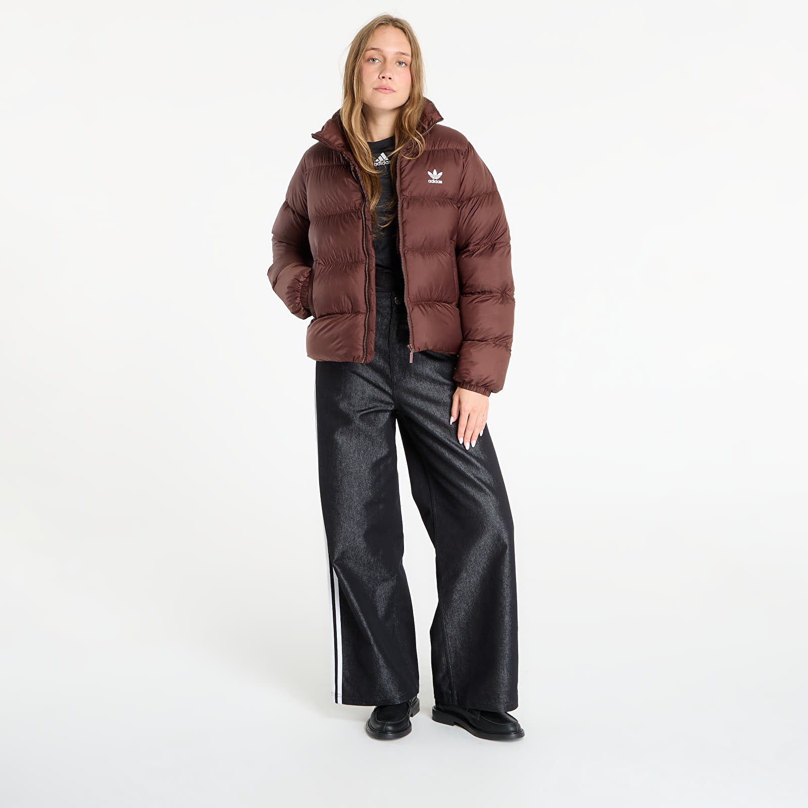 Women's Down Jackets adidas Adicolor Short Puffer Jacket Auburn