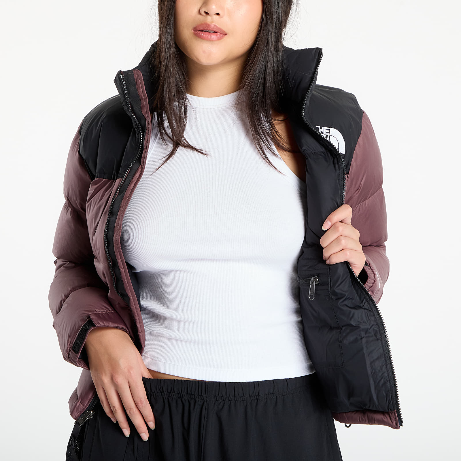 Γυναικεία down τζάκετ The North Face W 1996 Retro Nuptse Jacket Tawny Quartz/ TNF Black