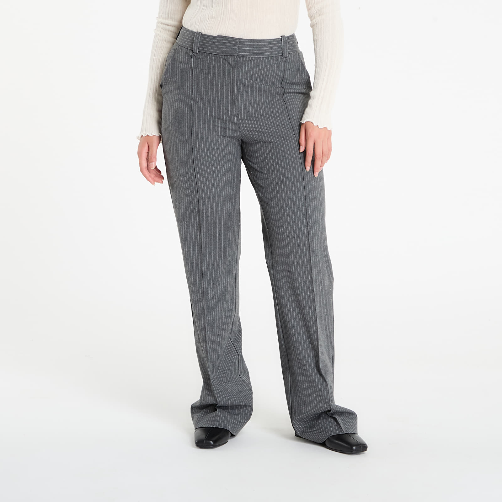 Παντελόνια Samsøe Samsøe Salot Trousers Dark Gull Gray Pinstripe