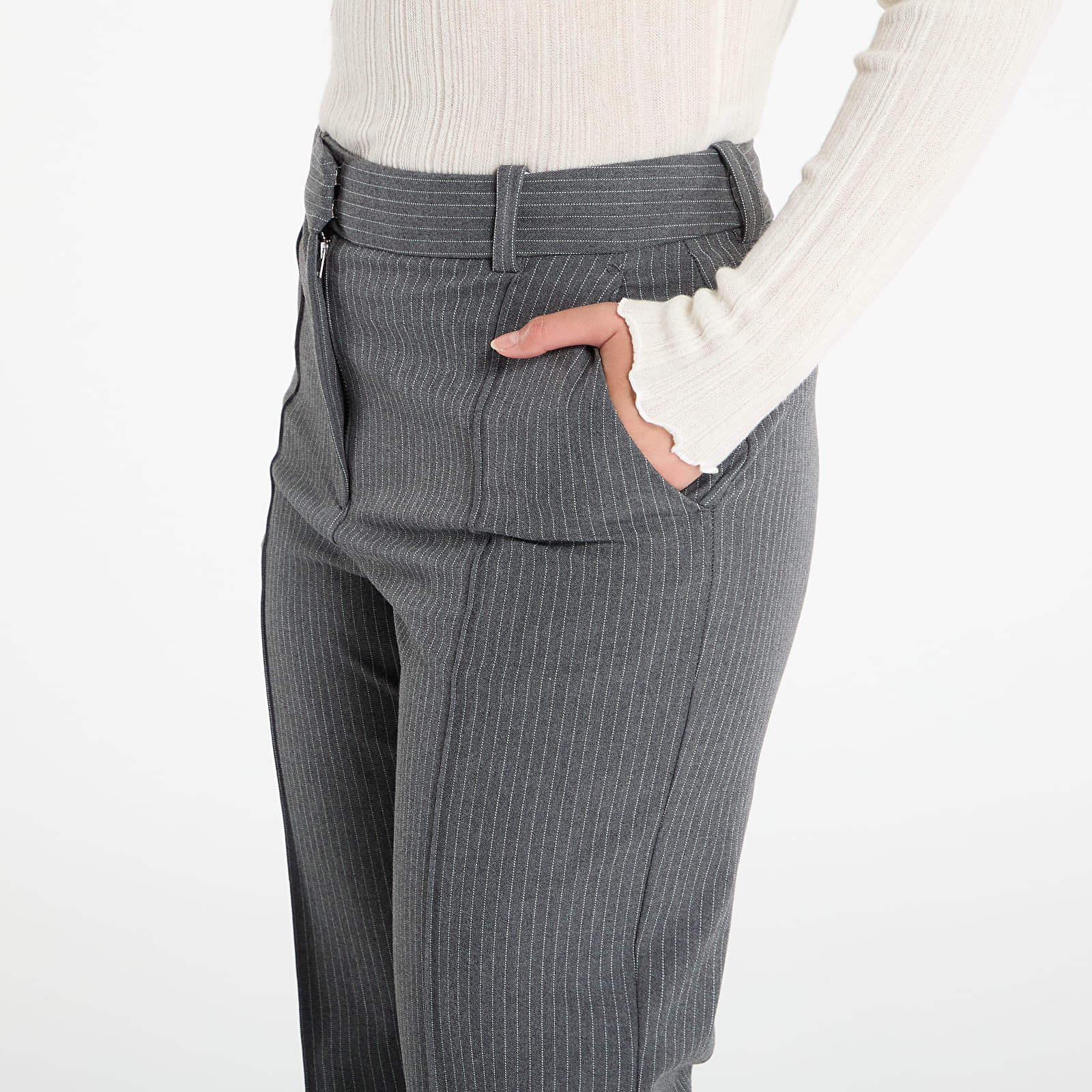 Παντελόνια Samsøe Samsøe Salot Trousers Dark Gull Gray Pinstripe