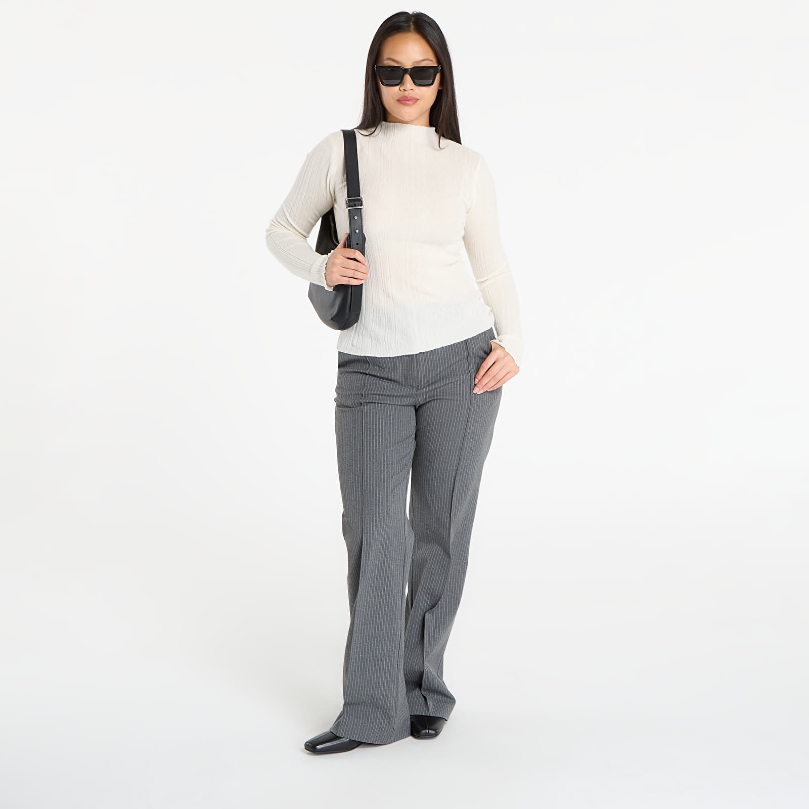 Παντελόνια Samsøe Samsøe Salot Trousers Dark Gull Gray Pinstripe