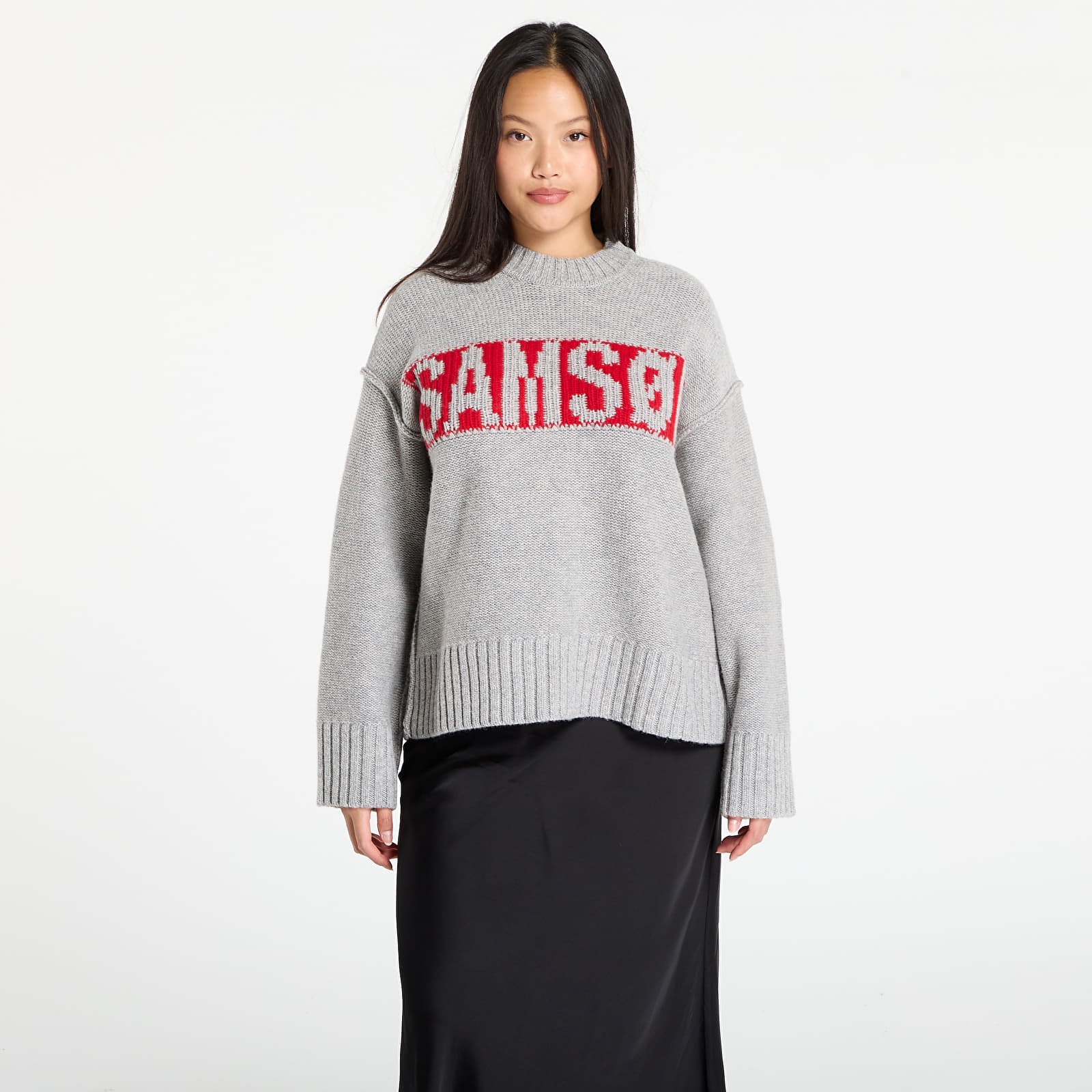 Πουλόβερ Samsøe Samsøe Sakeiku Womance Sweater Grey Melange