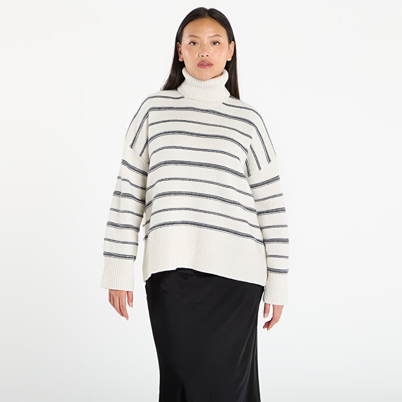 Svetr Samsøe Samsøe Sakeiku Stripe Turtleneck Clear Cream St.