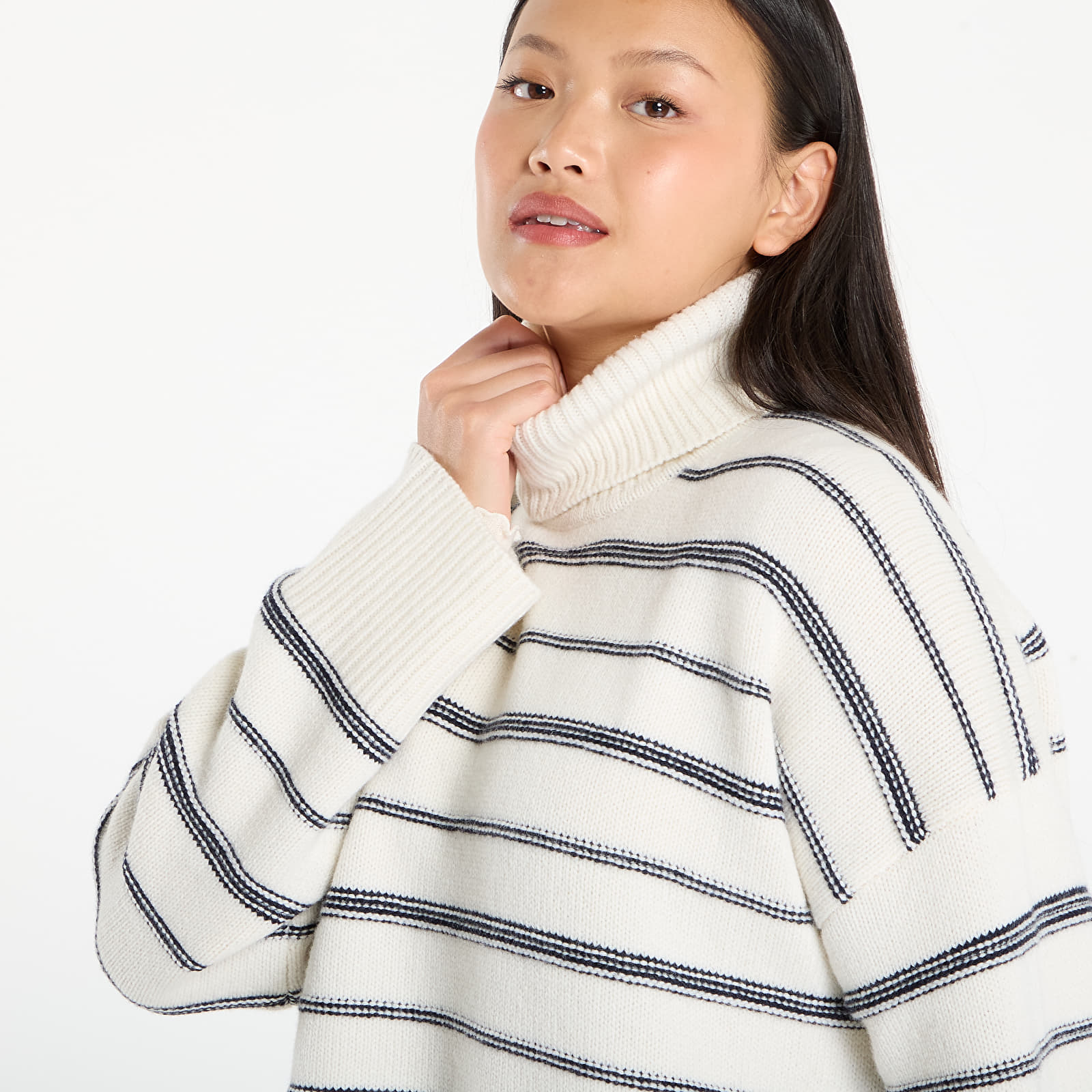 Sweaters Samsøe Samsøe Sakeiku Stripe Turtleneck Clear Cream St.