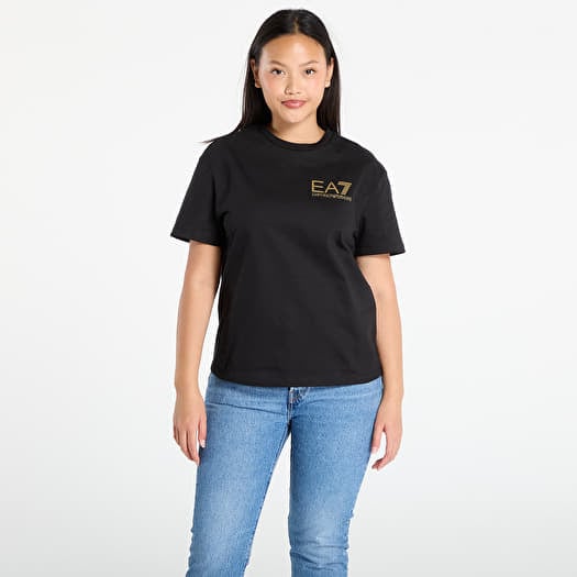 T-shirt EA7 Emporio Armani Train Logo Series W Tee Ss Ext Black And Gold